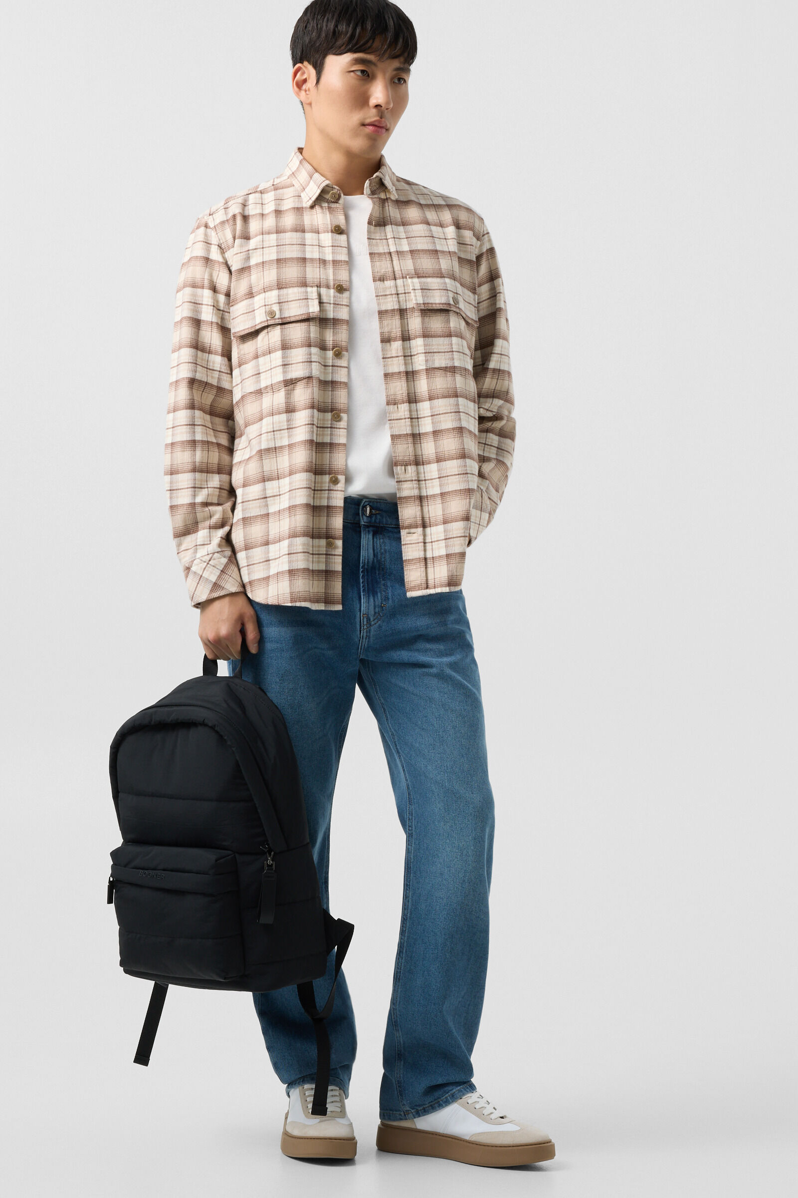Heiko flannel shirt Brown/Beige