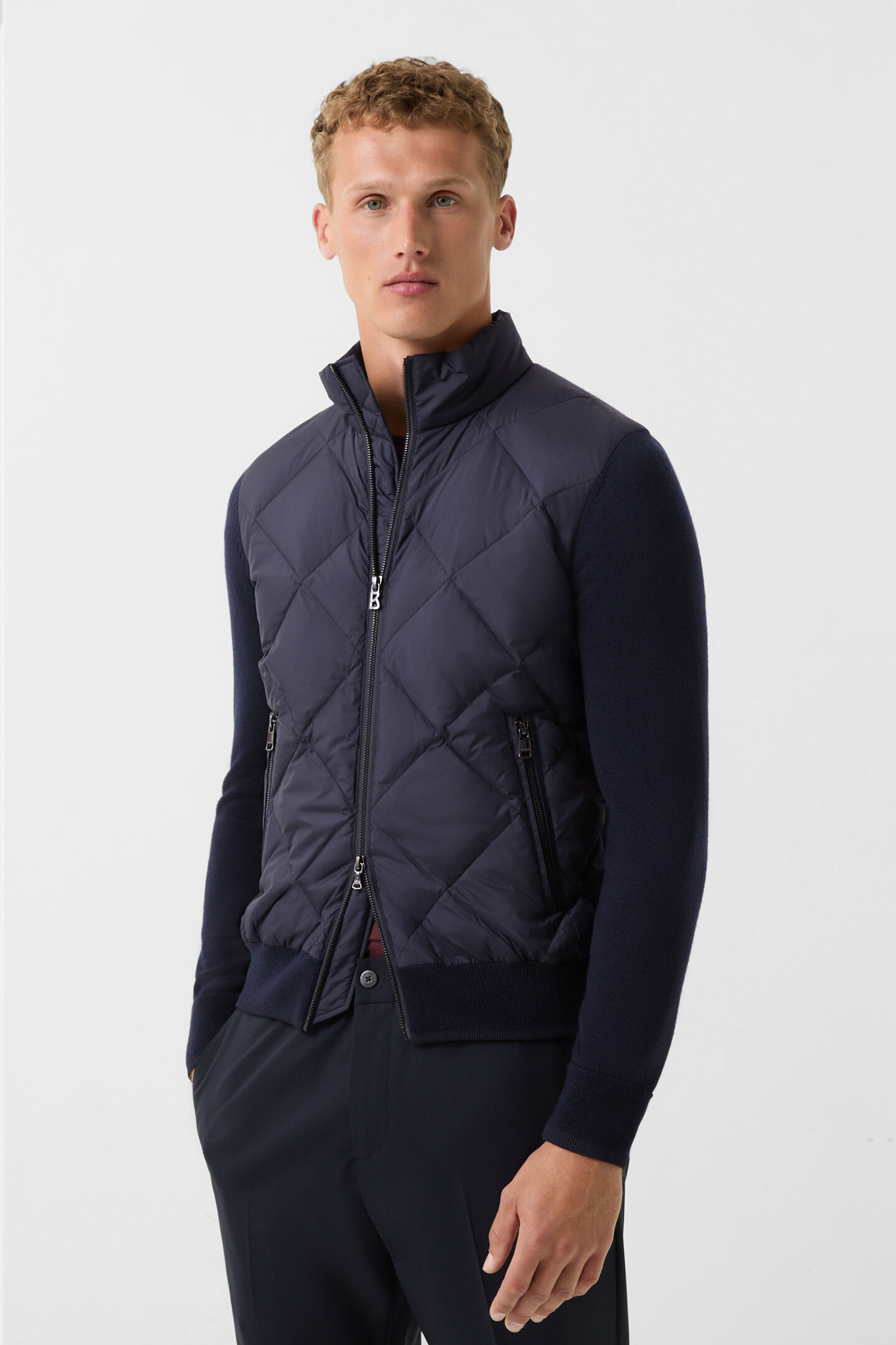 Hybrid-Strickjacke Zisco Navy-Blau