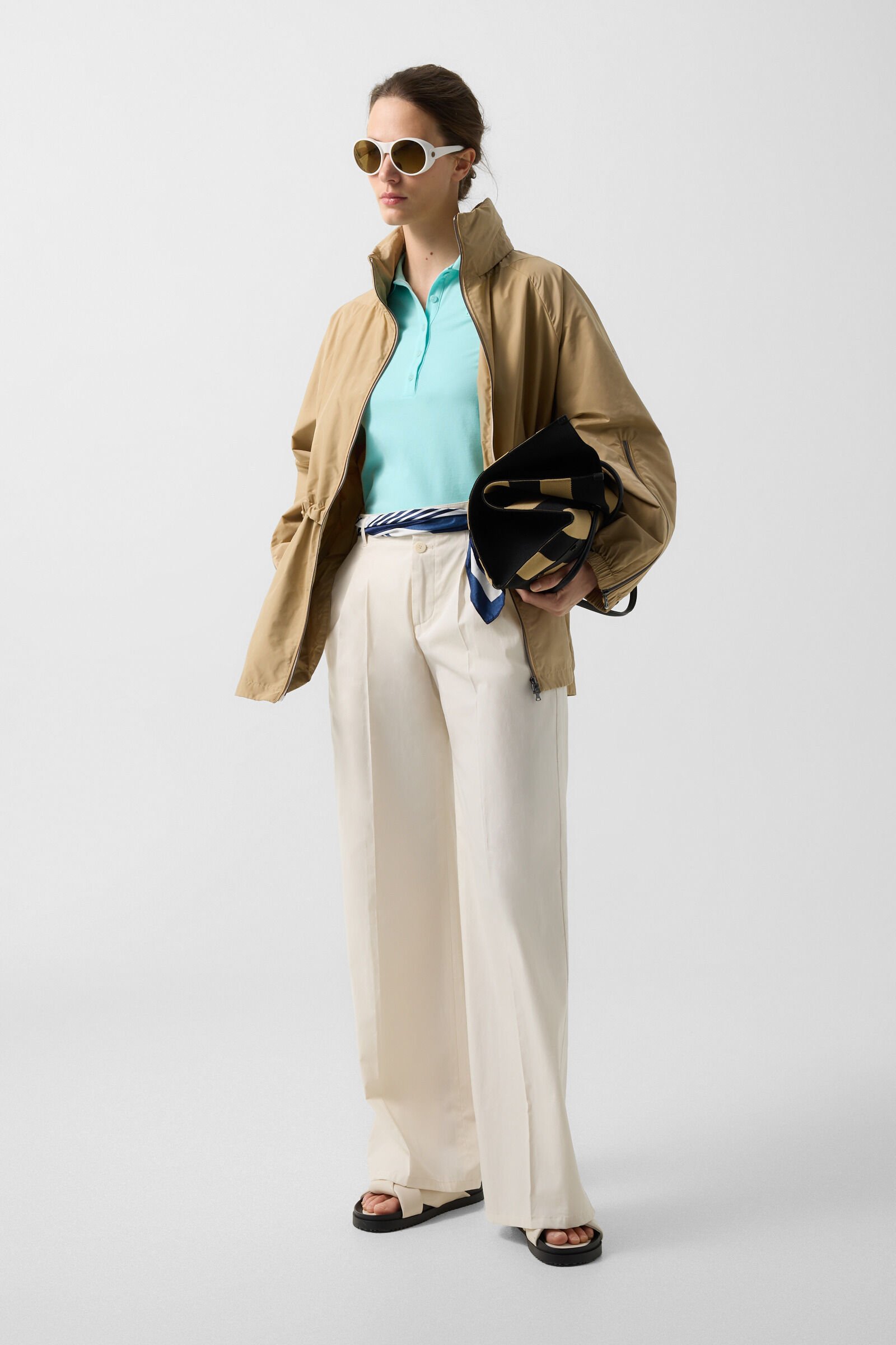 Bundfaltenhose Amy Creme