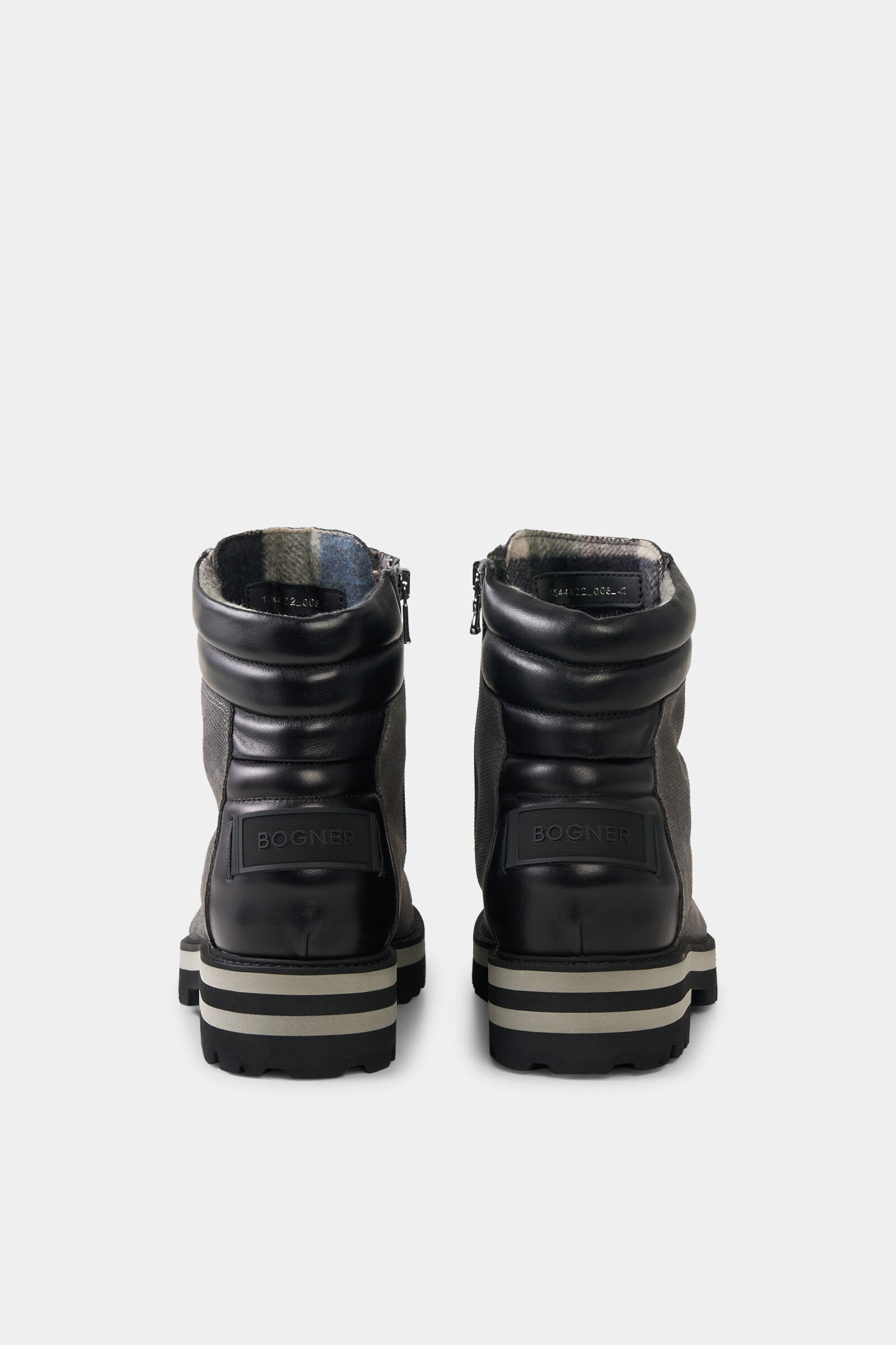 Lace-up boots Courchevel Grey/black