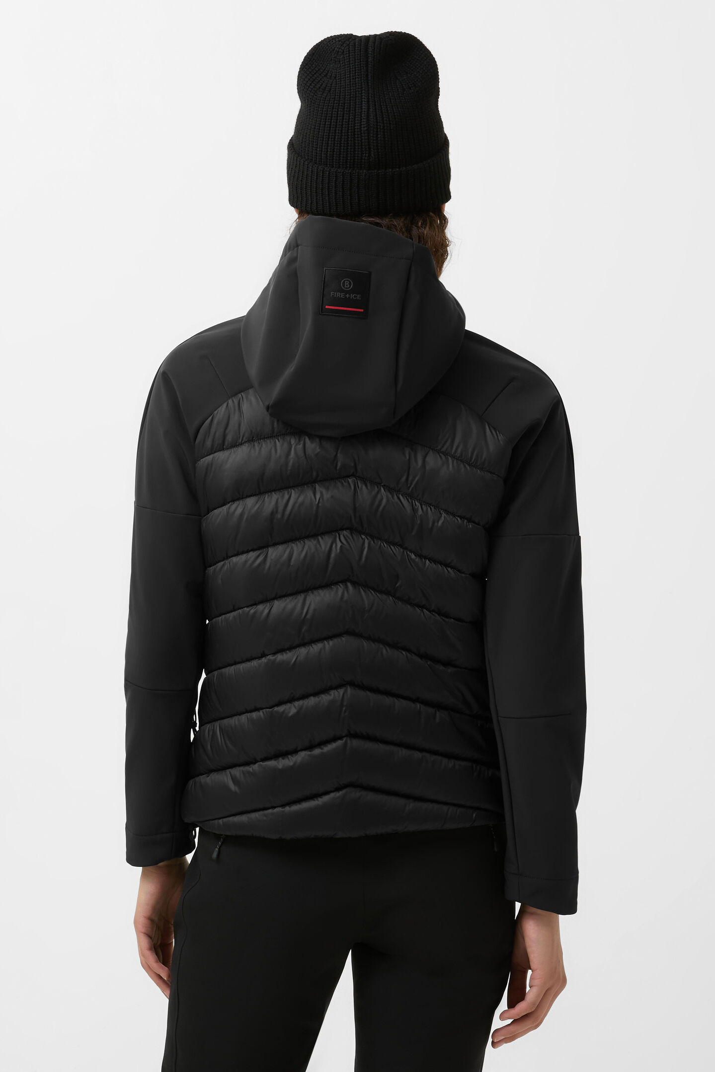 Marian softshell quilted jacket Black