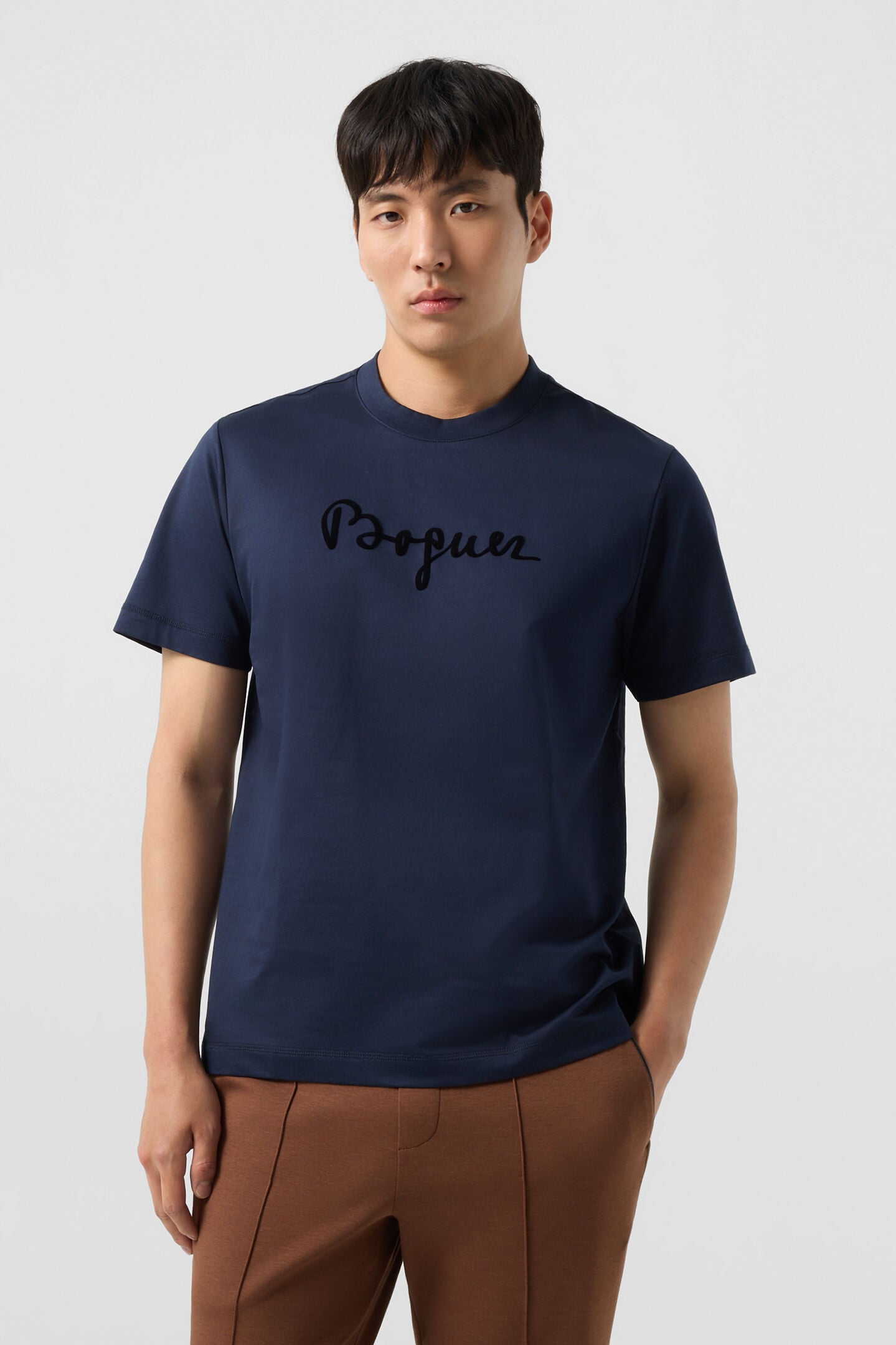 Cotton T-shirt Lukas Navy blue