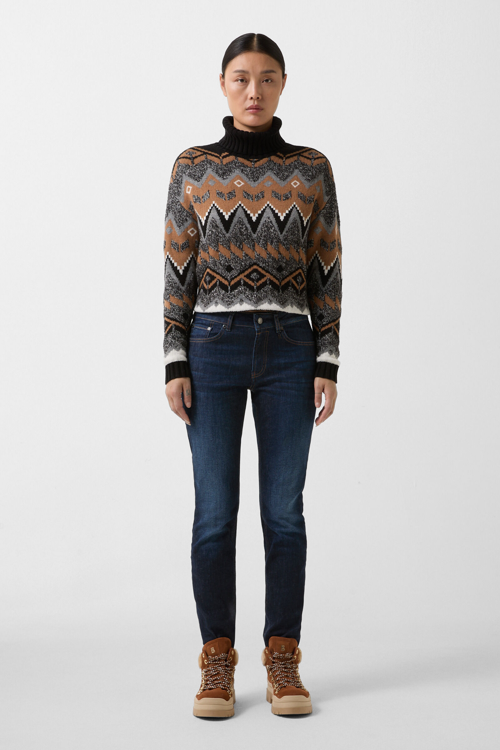 Bridget girlfriend fit jeans Dark Denim Blue