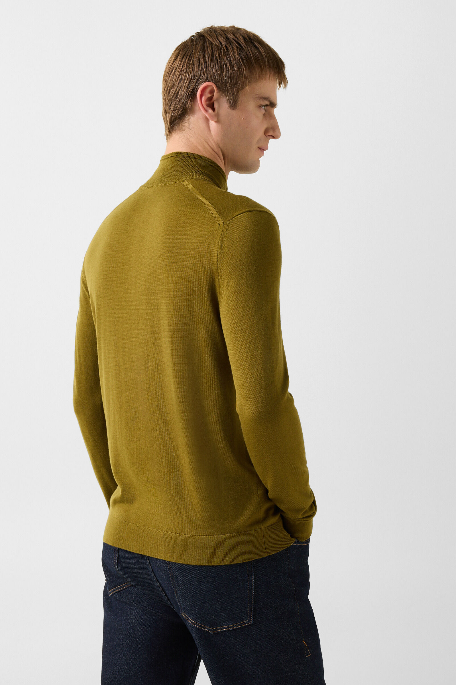 Ouri Virgin Wool Troyer Olive