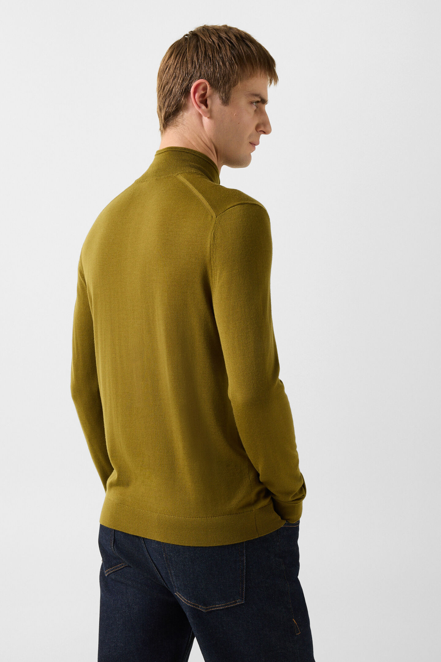 Ouri Virgin Wool Troyer Olive