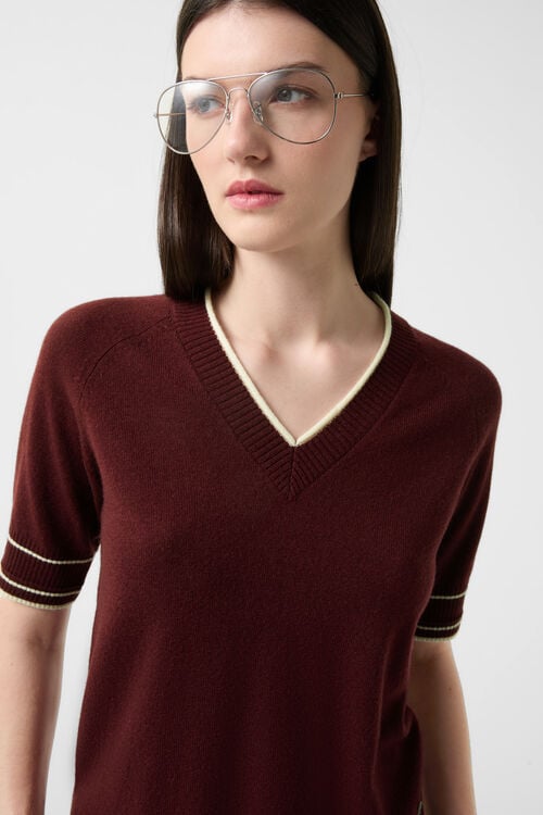 Chiri knitted shirt Wine red