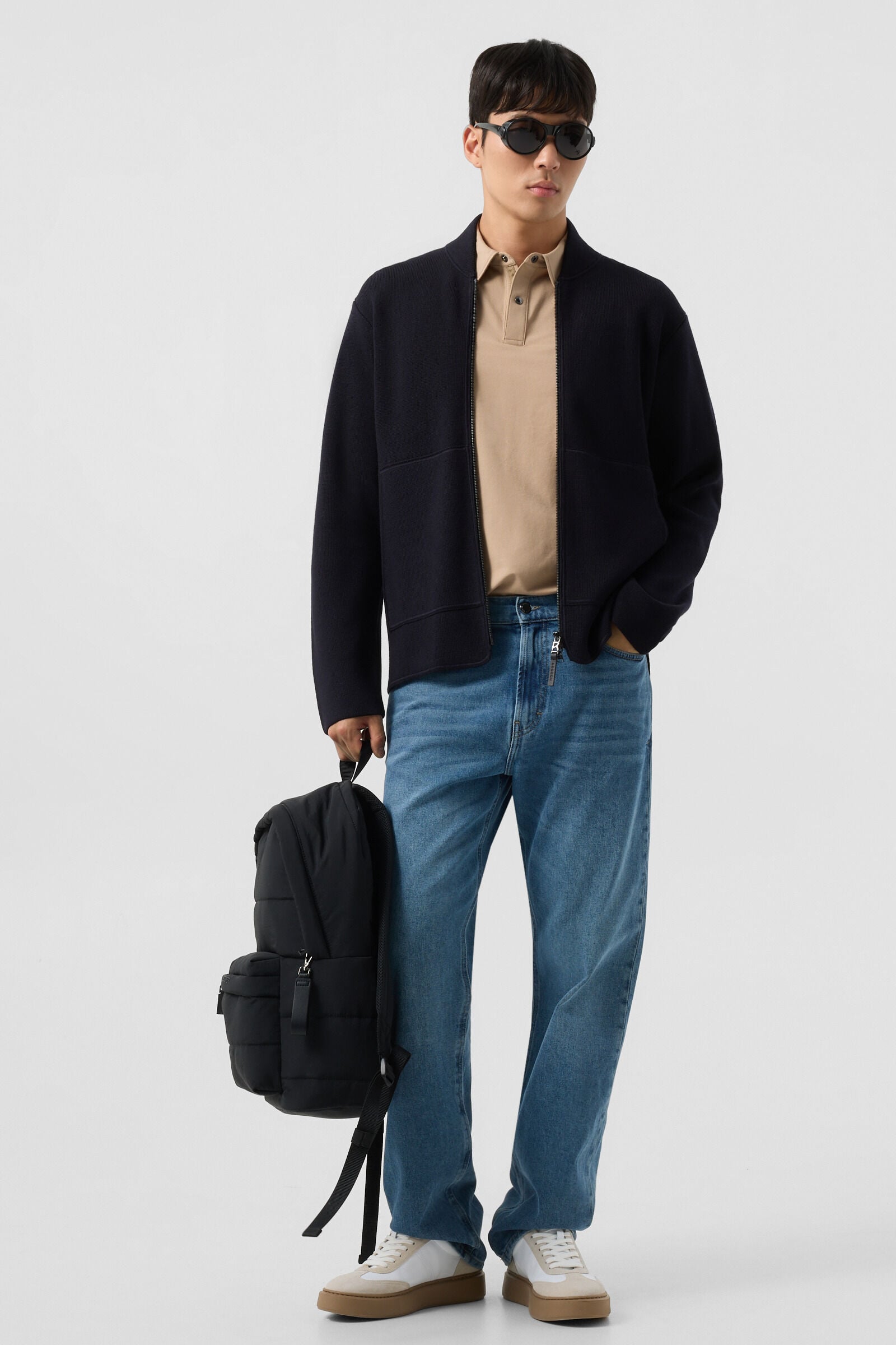 Virgin wool cardigan Everest Navy blue