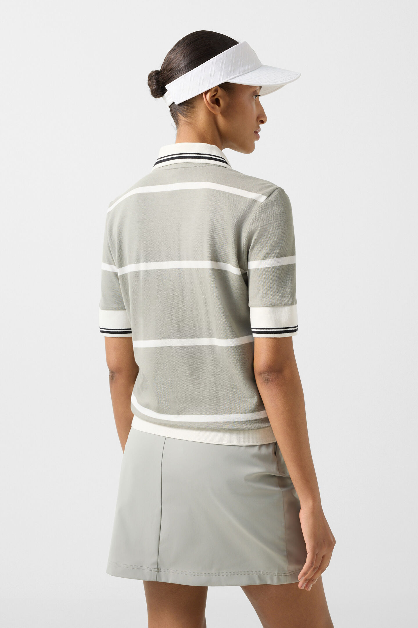 Jessi polo shirt Eucalyptus/Off-White