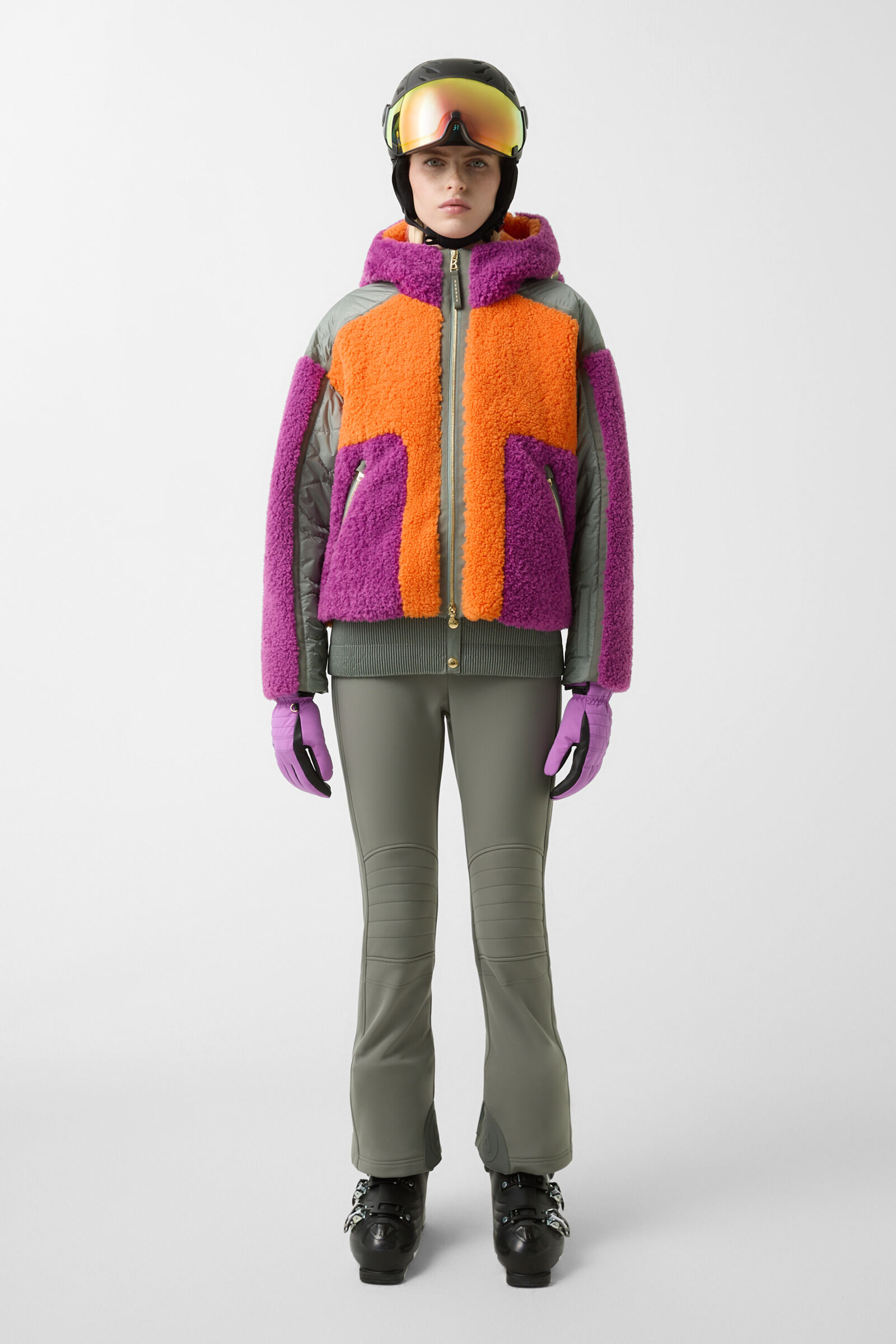 Kora ski jacket Orange/purple