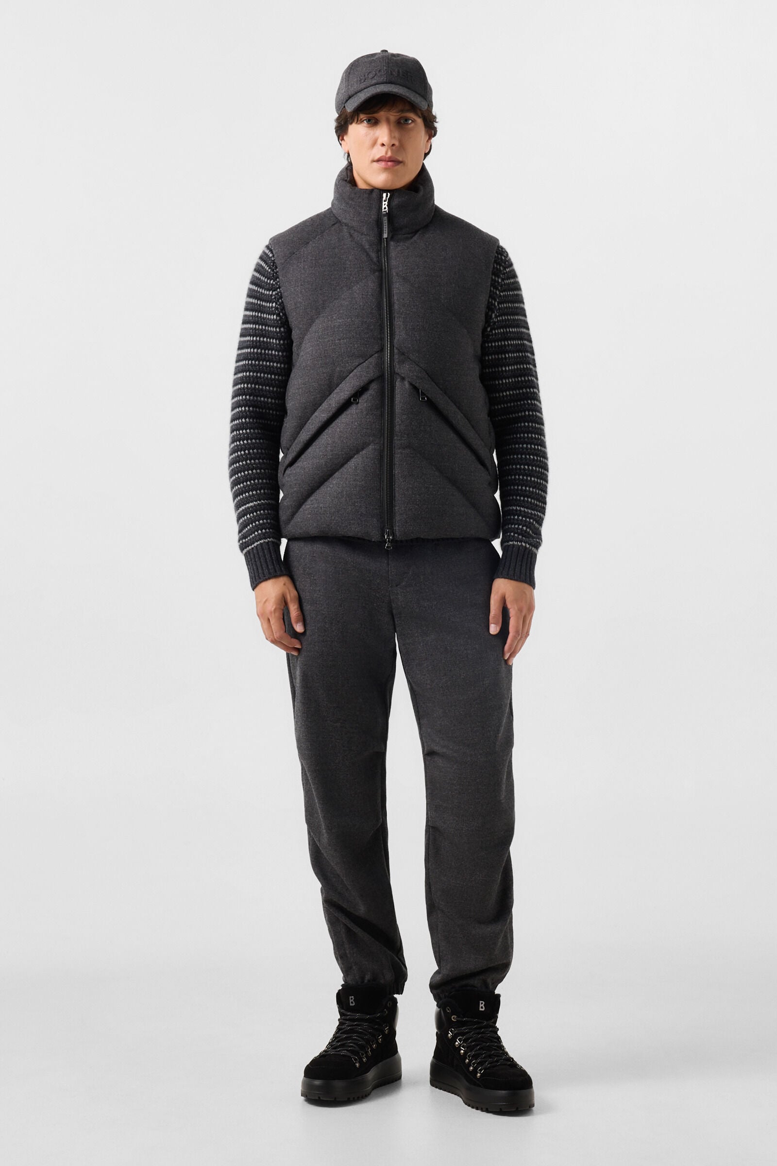 Kendo Virgin Wool Down Vest Anthracite