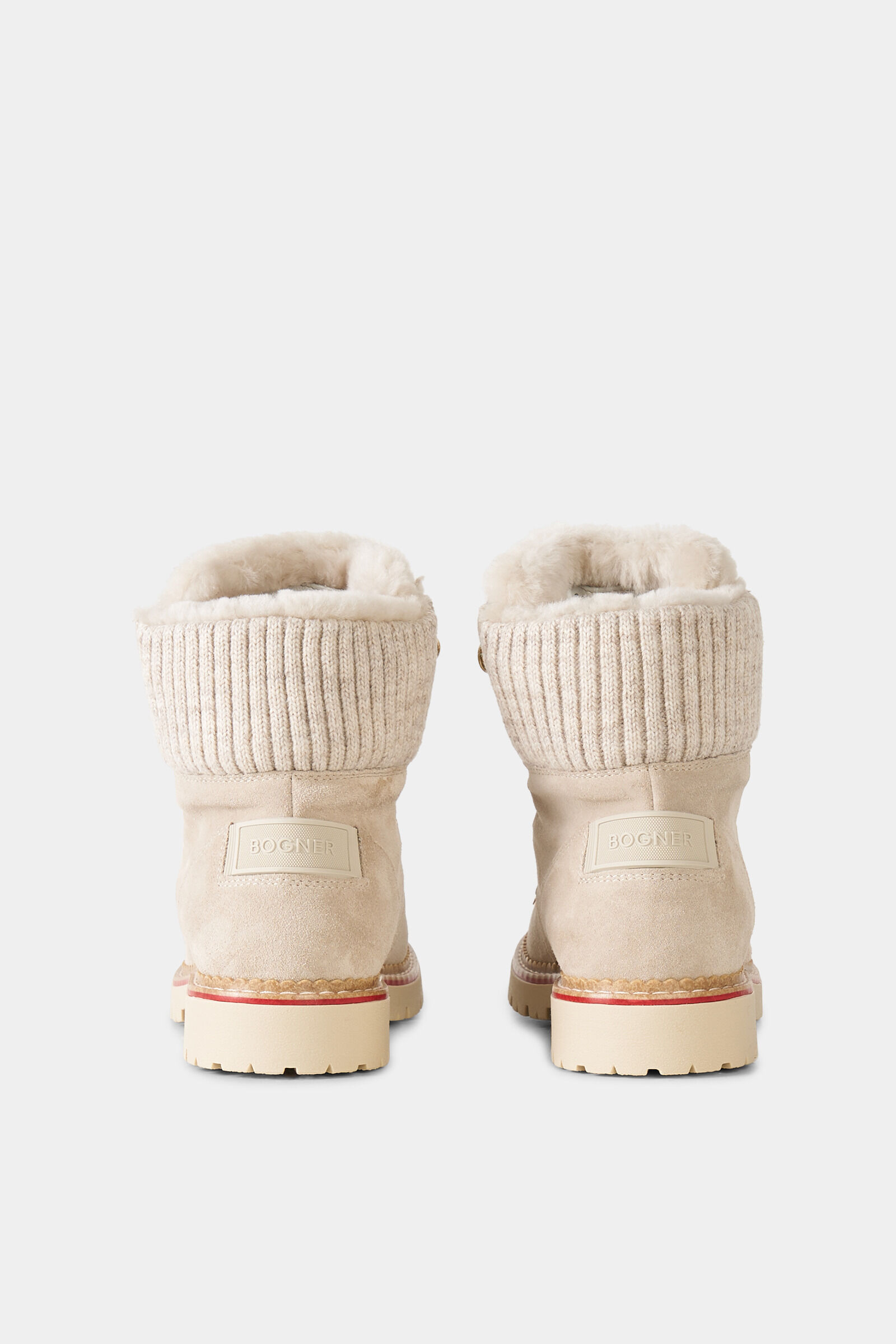 Andermatt lace-up boots with spikes Beige