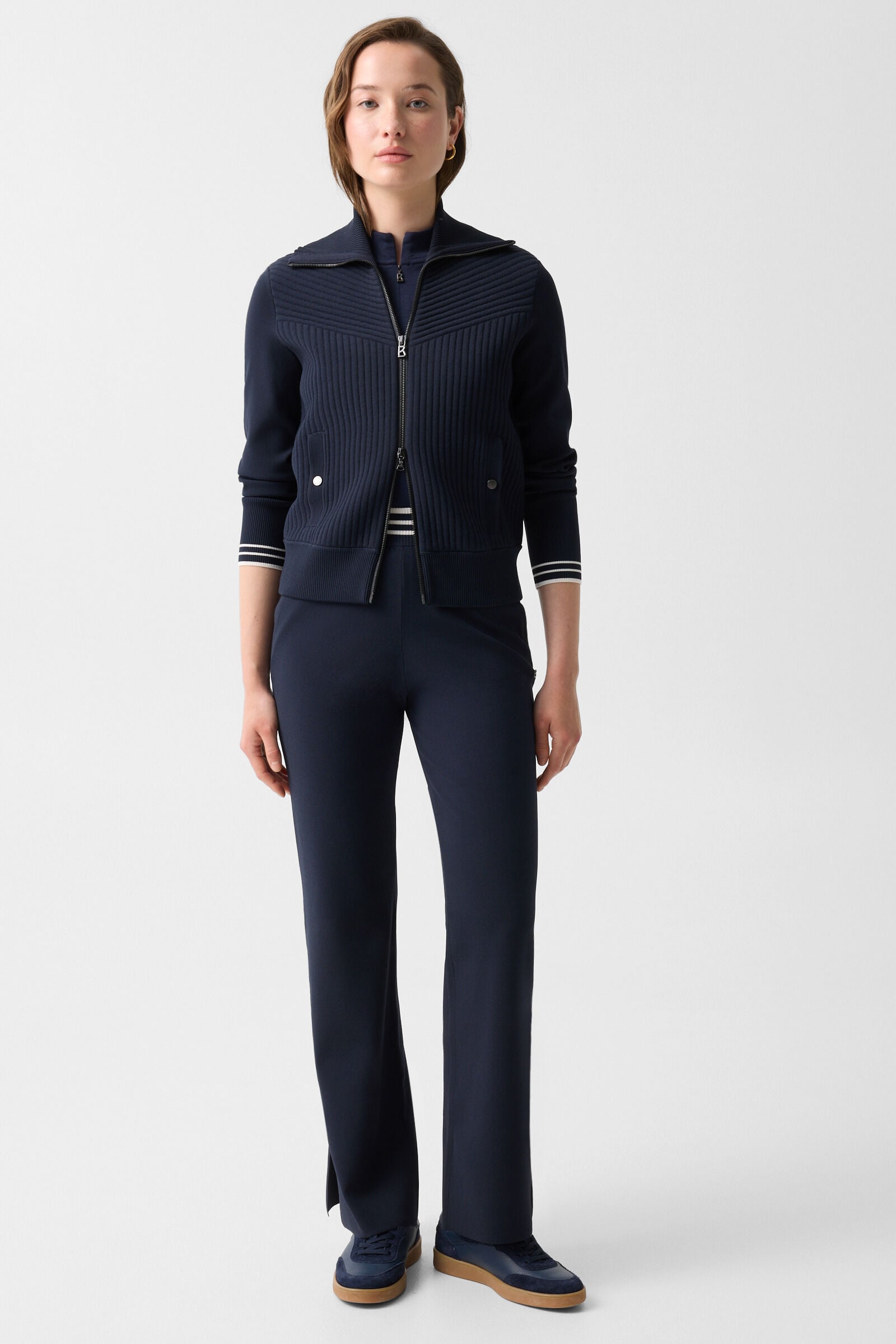 Josie knitted trousers Navy blue
