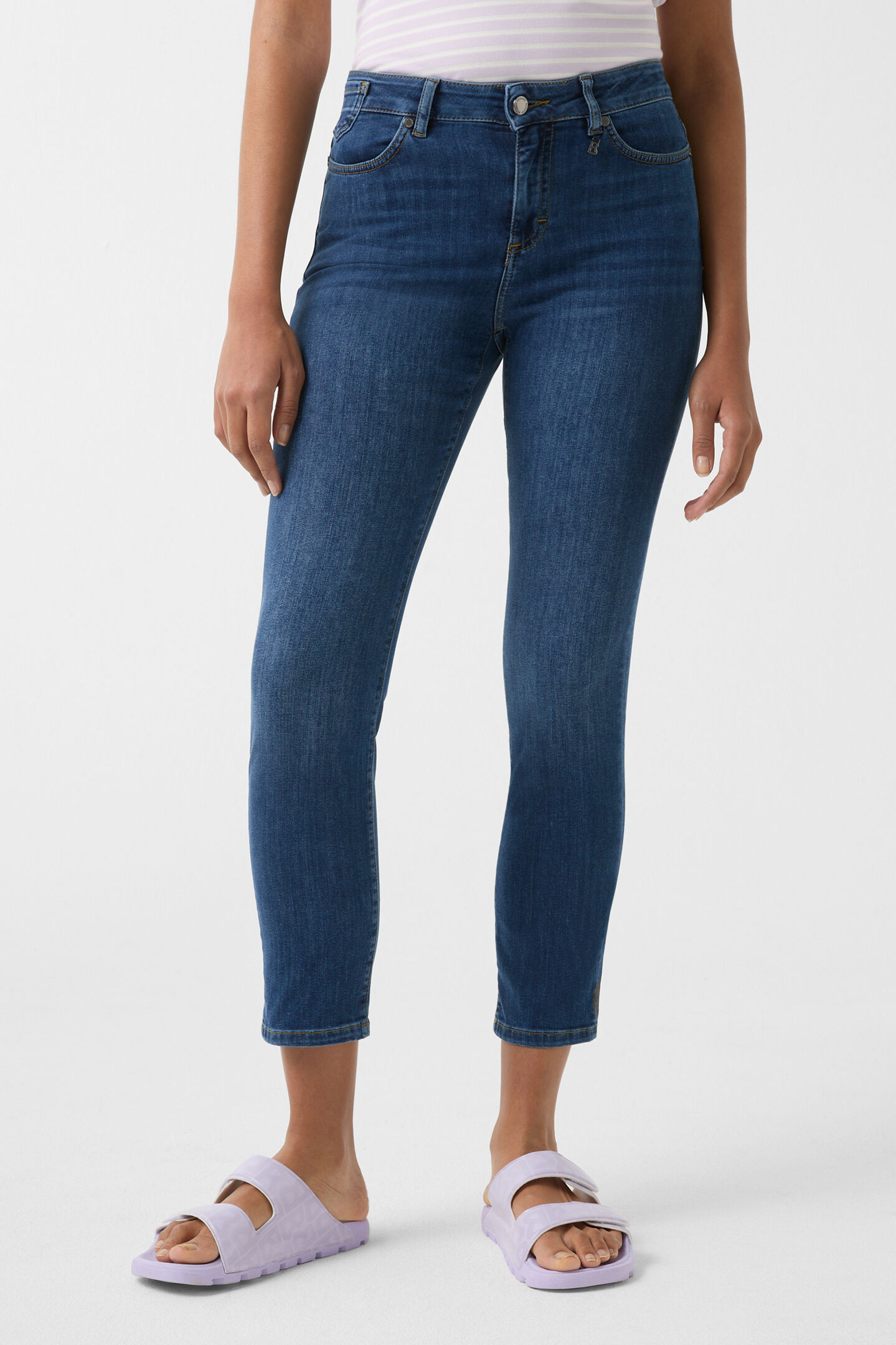7/8-Slim Fit Jeans Julie Denim Blue
