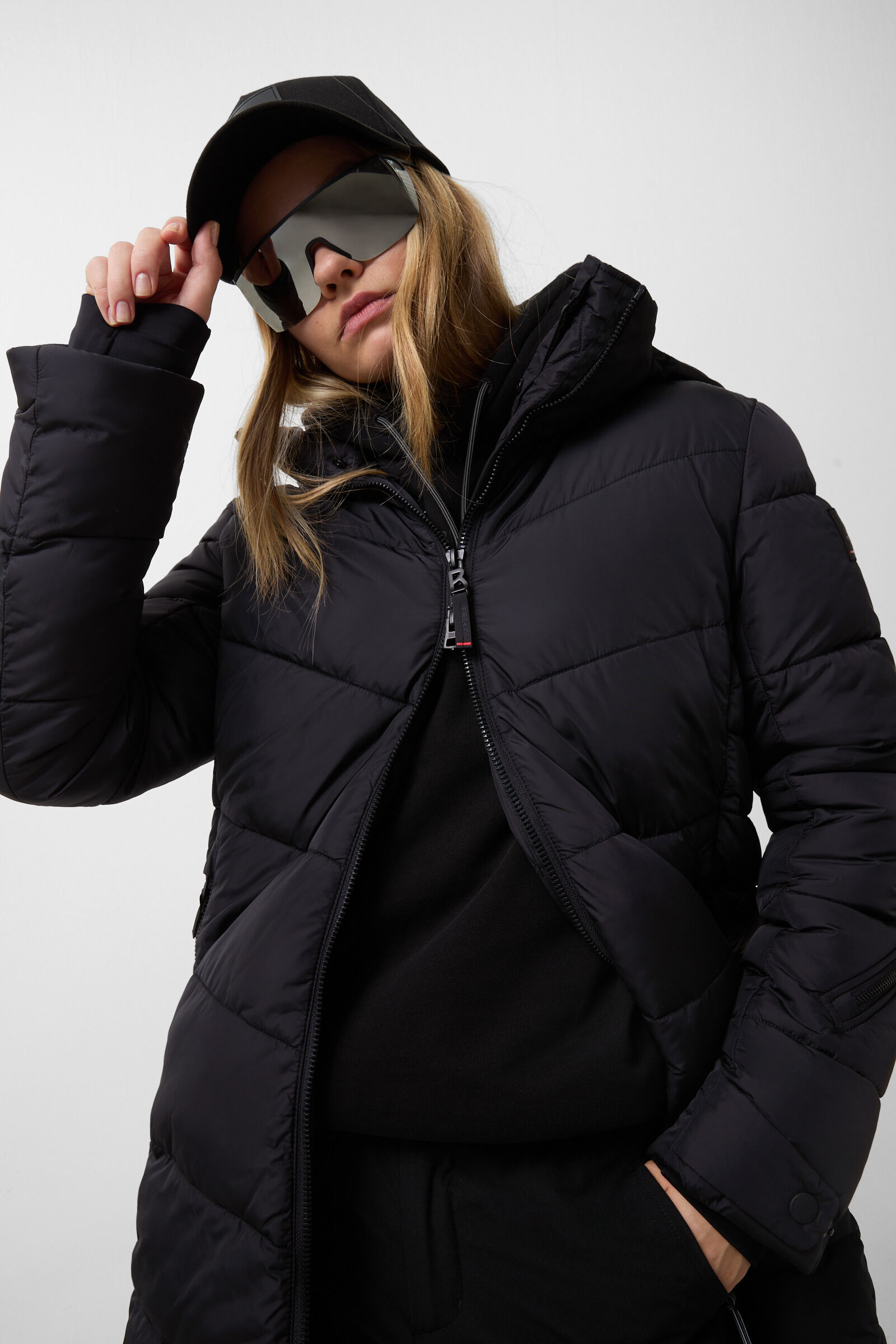 Aenny quilted coat Black