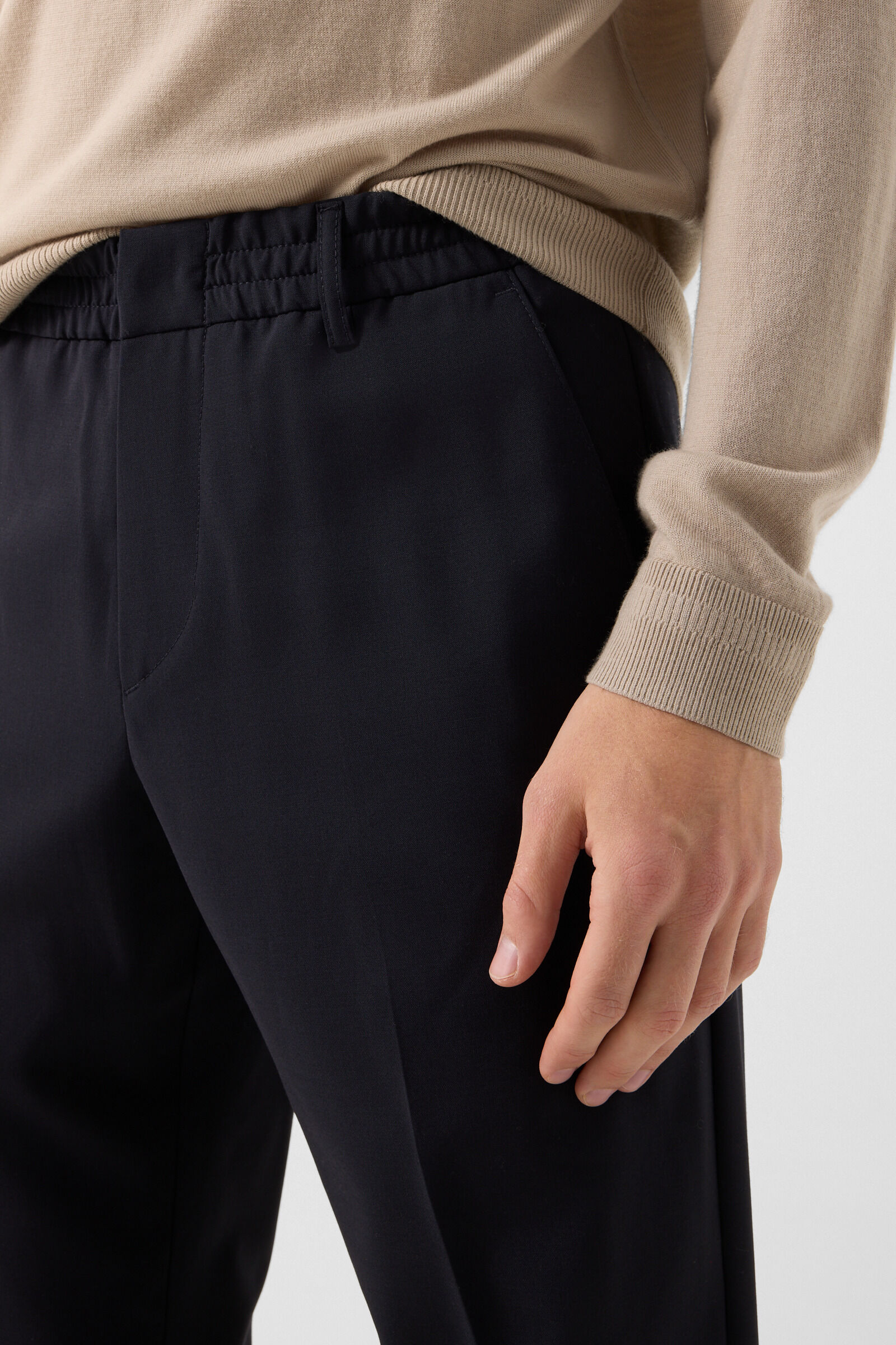 Marcus virgin wool trousers Dark blue