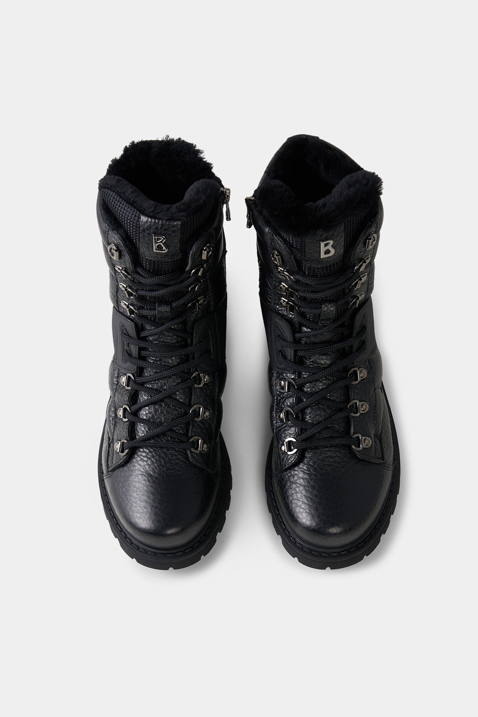 Lace-up boots Helsinki with spikes Black