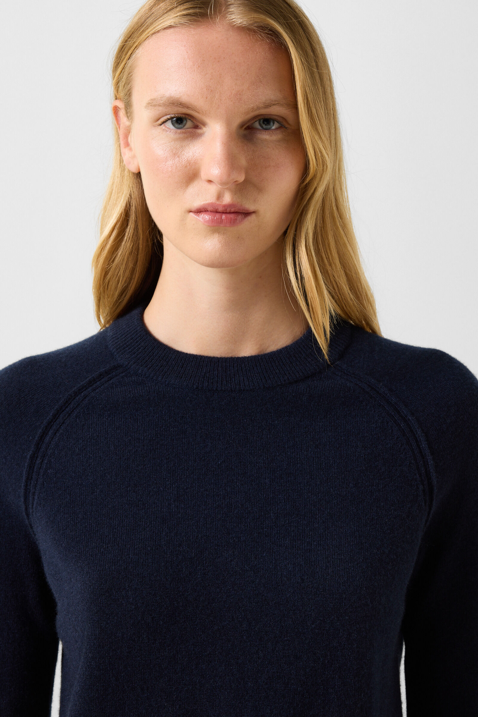 Schurwoll-Kaschmir-Pullover Vanessa Navy