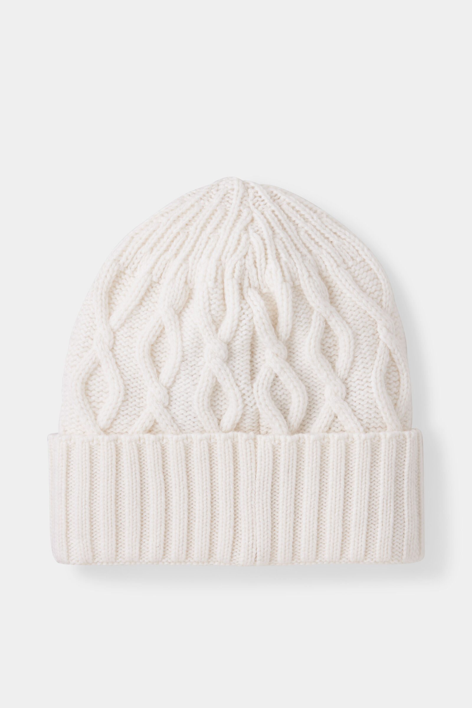 bonnet en cachemire Jamila Blanc cass&eacute;