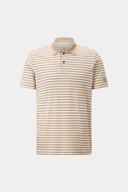 Funktions-Polo-Shirt Andy Karamell/Weiß