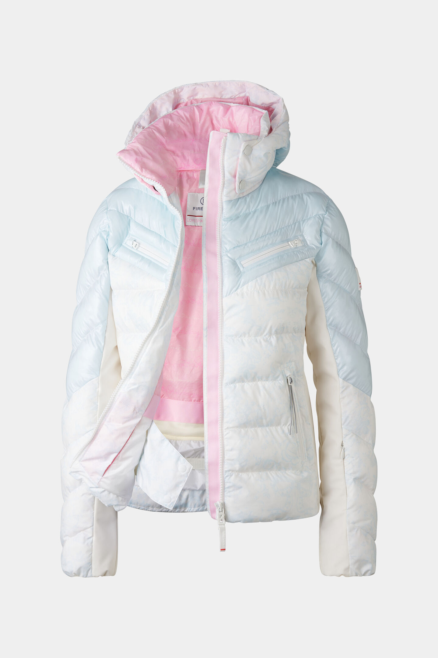 Farina quilted jacket Light blue/white