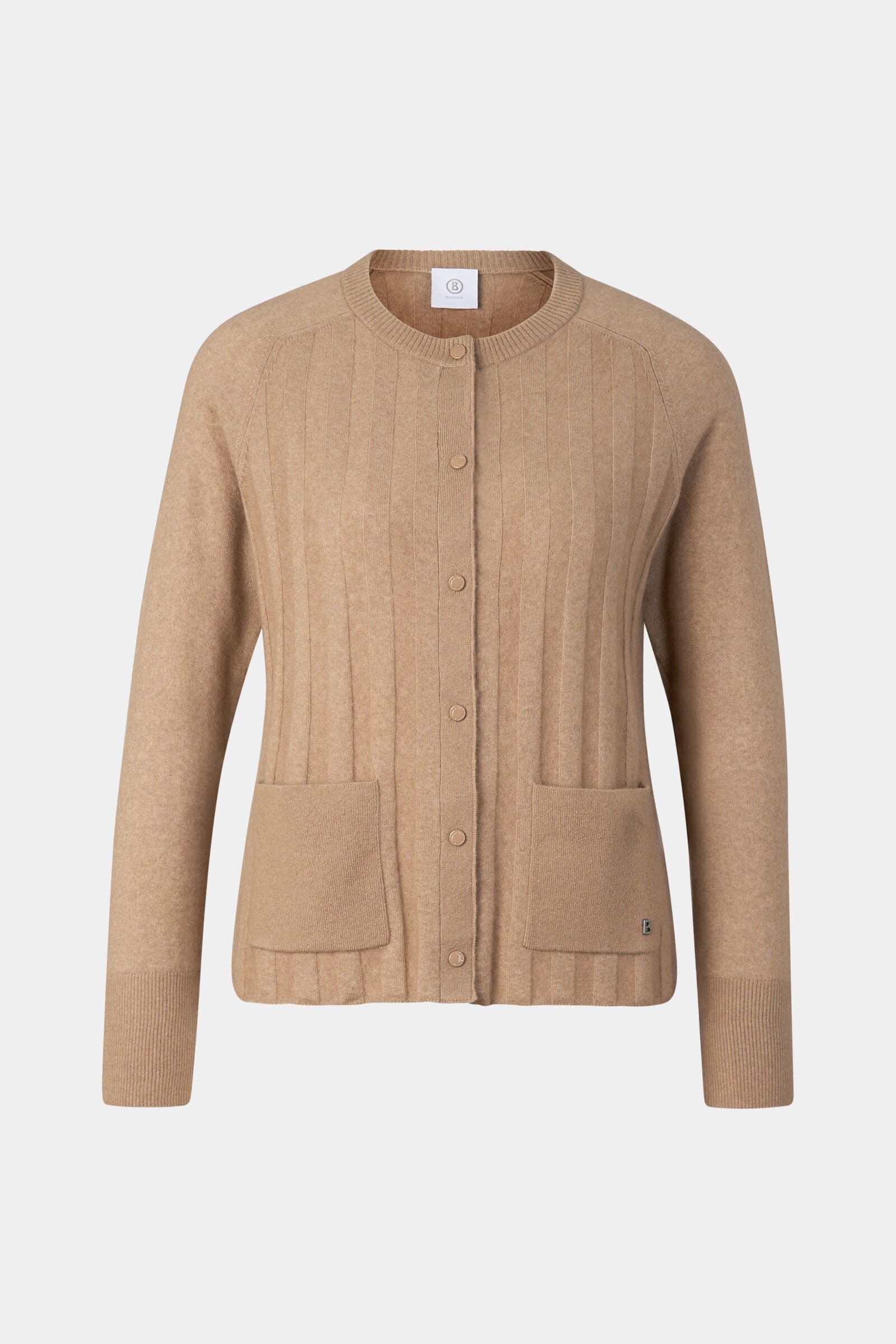 Tanja virgin wool cashmere cardigan Camel