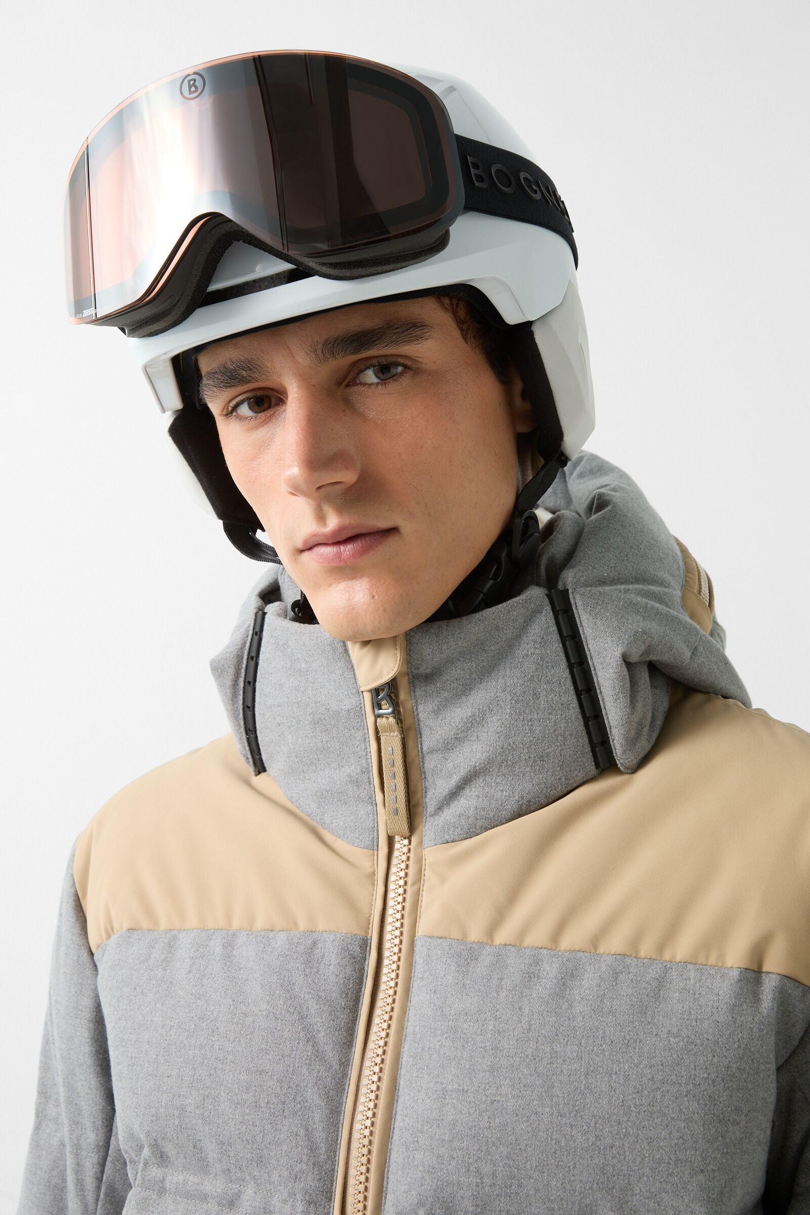 Wali down ski jacket Grey/beige