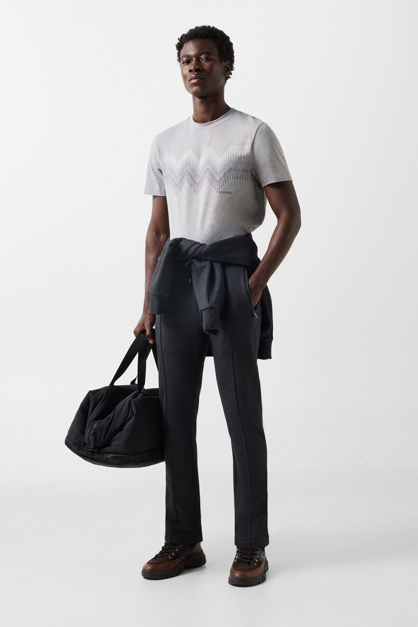 Ryan cotton-blend T-shirt Grey