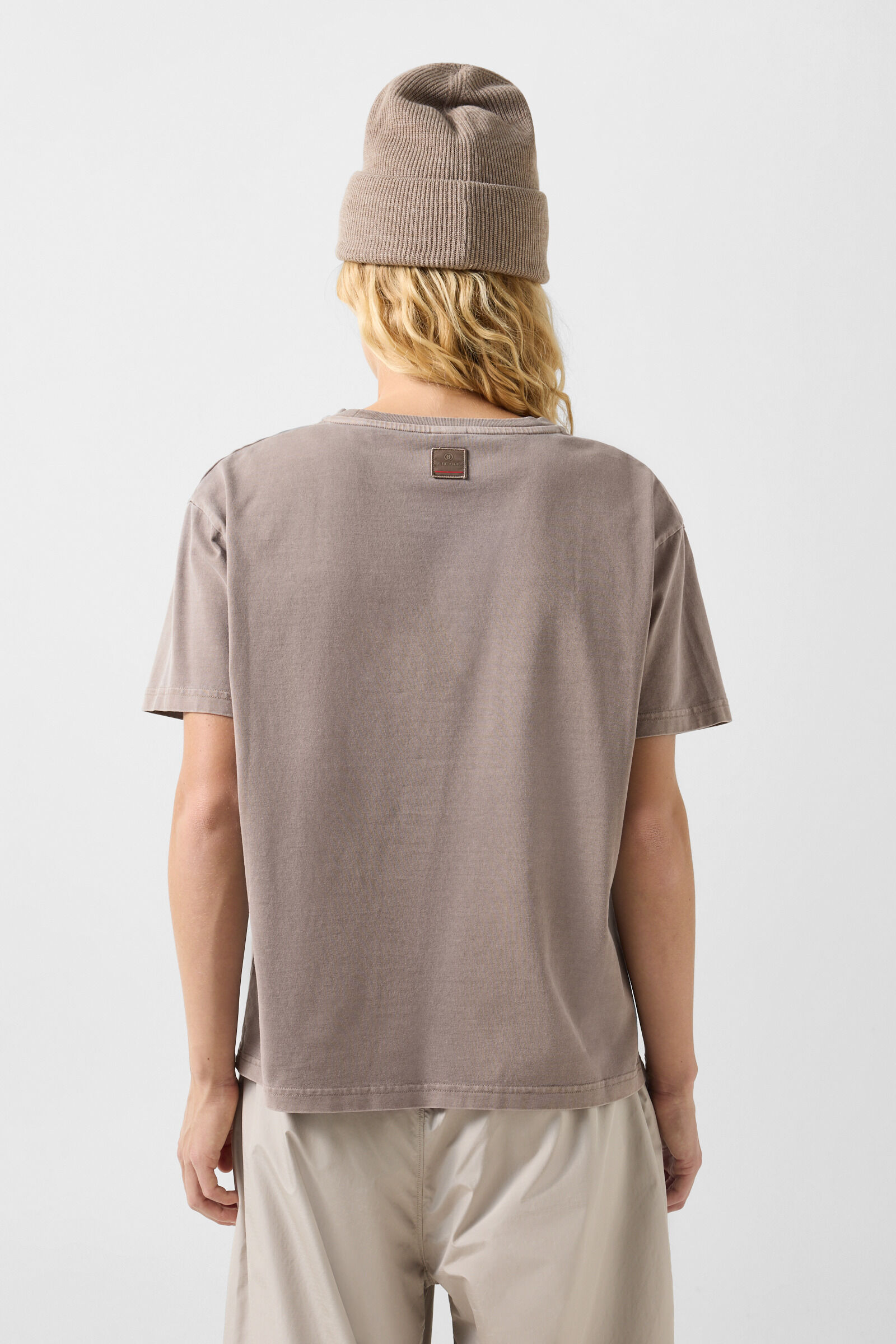 Baumwoll-T-Shirt Cara Taupe