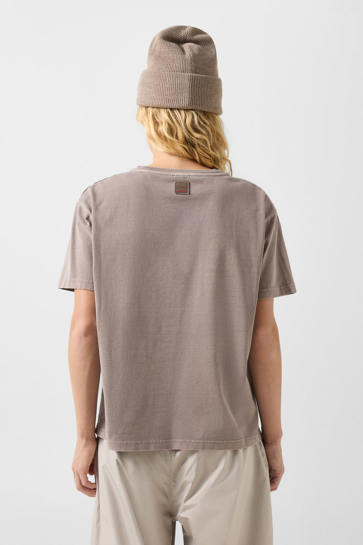 Baumwoll-T-Shirt Cara Taupe