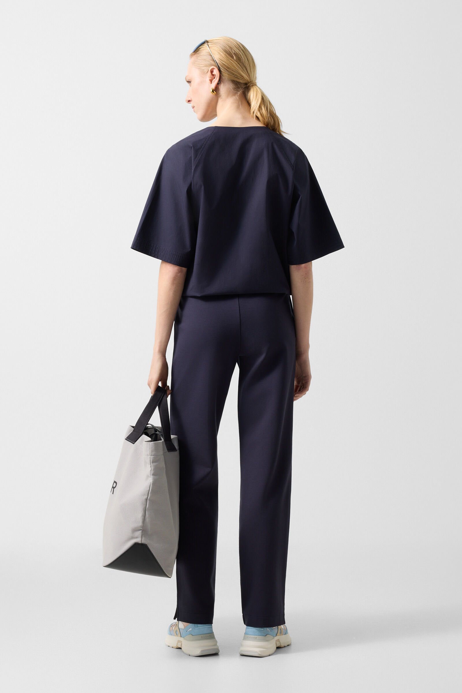 Penny jersey trousers Navy blue