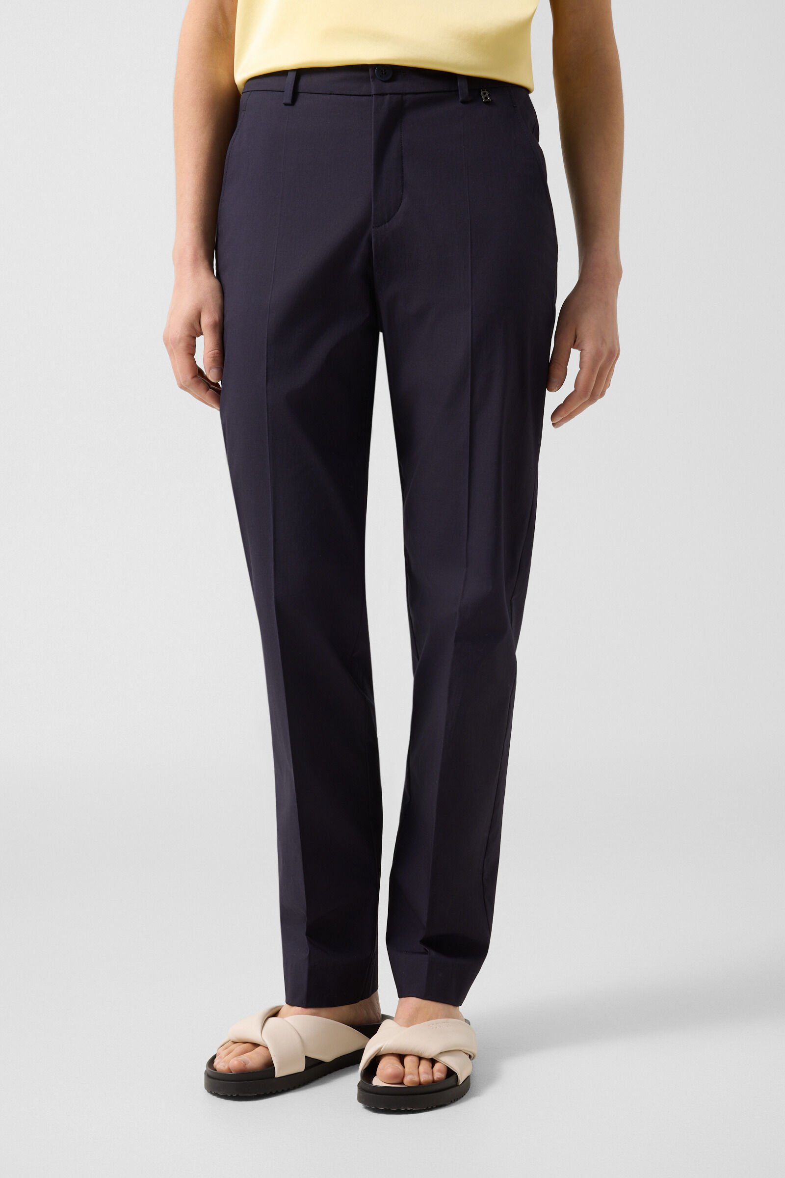 Pleated trousers Abbie Navy blue
