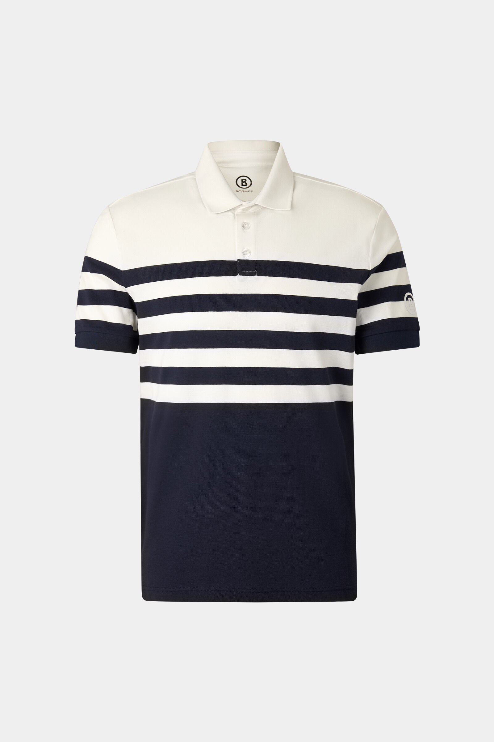 Funktions-Polo-Shirt Antonio Navy-Blau/Off-White