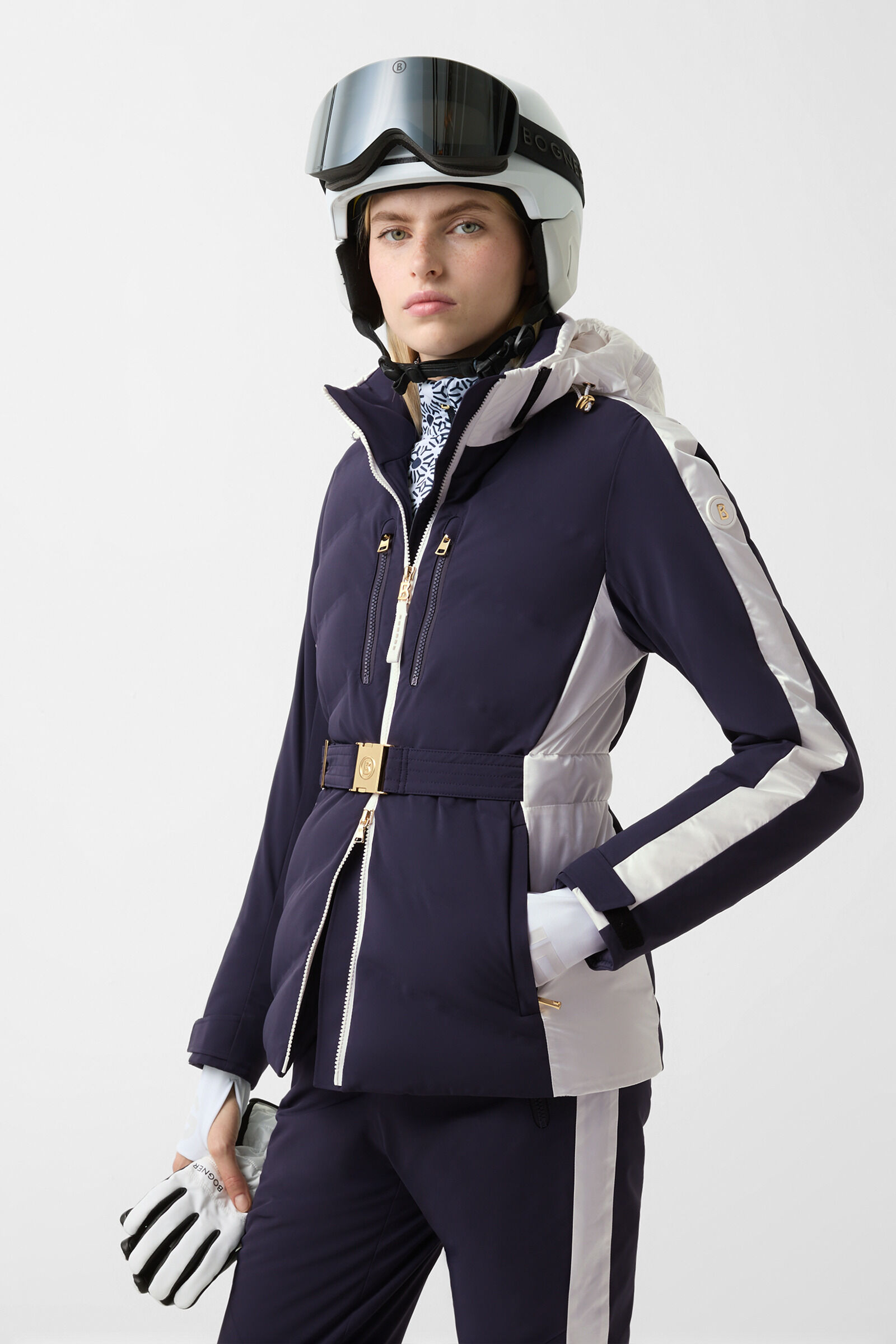 Kira quilted jacket Navy blue/white