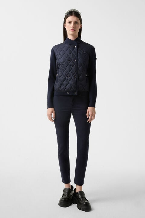 Becca hybrid knit jacket Navy blue Becca hybrid knit jacket Navy blue