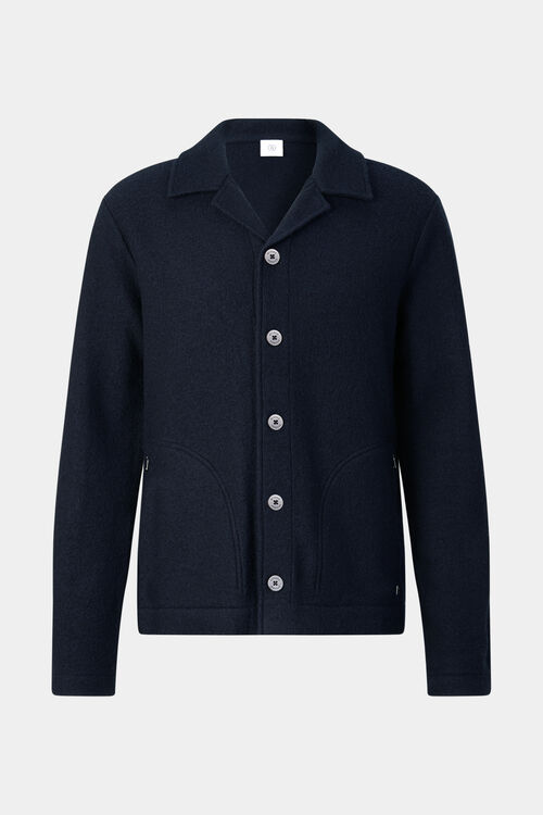 Wool overshirt Blanco Navy blue