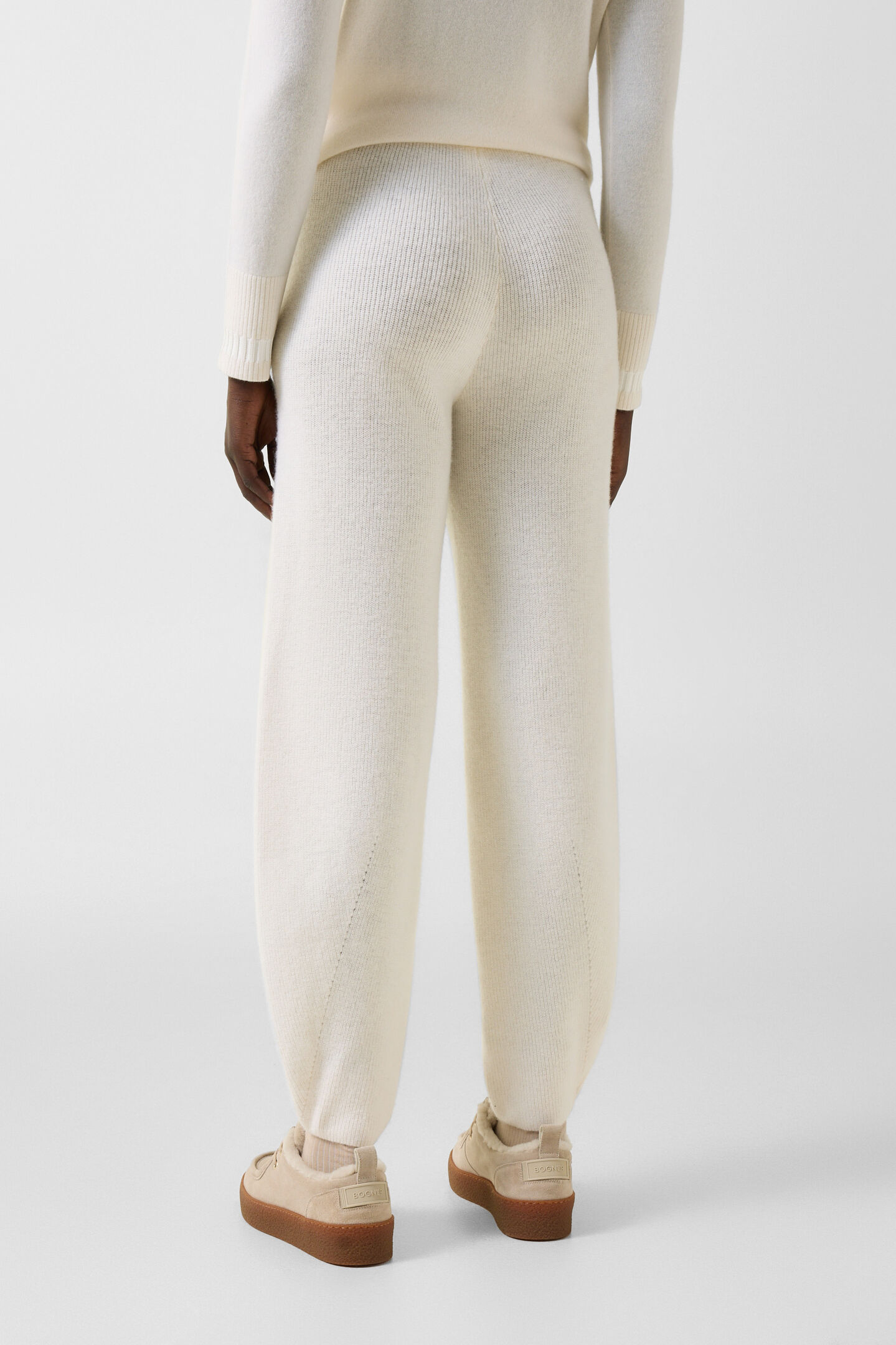 Schurwoll-Strickhose Luana Off-White