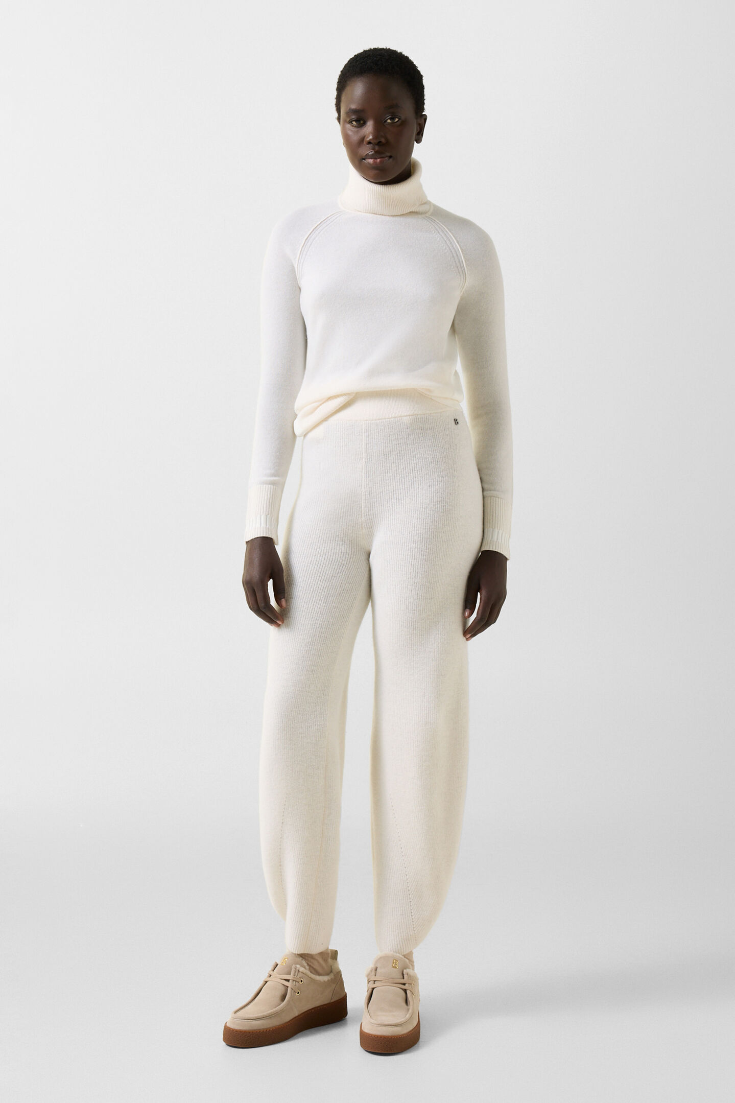 Schurwoll-Kaschmir-Pullover Vaiana Off-White