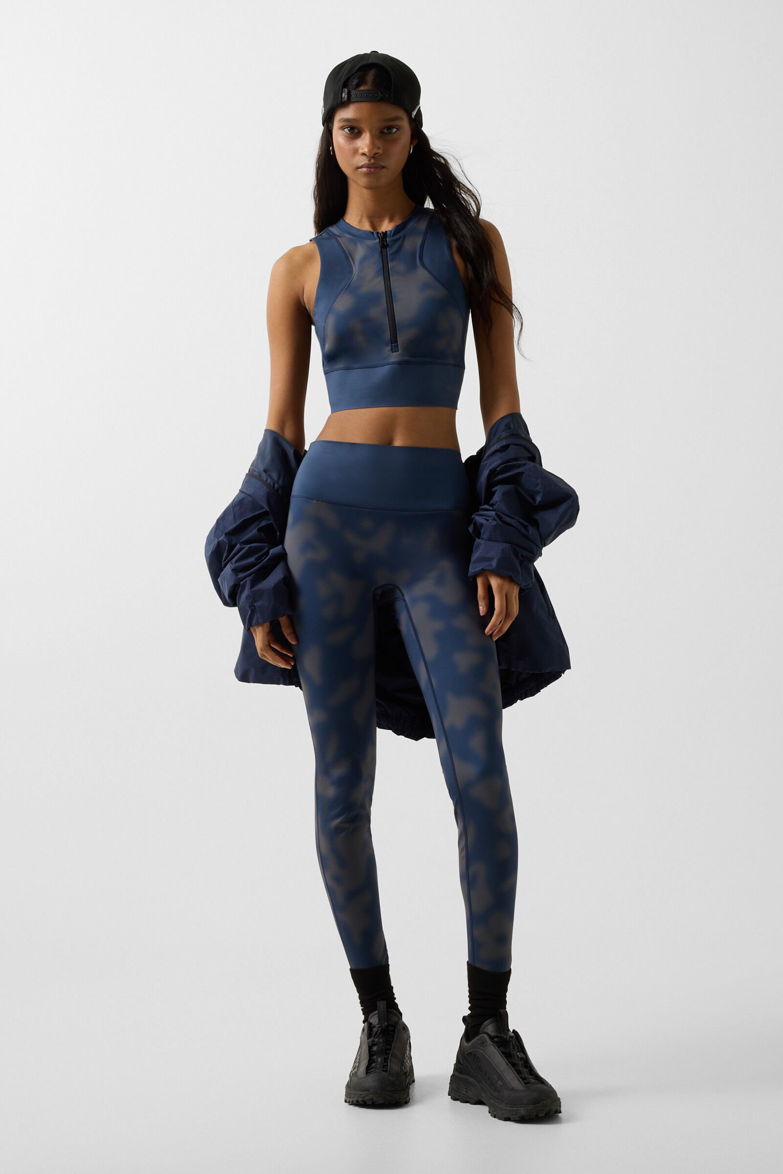 Tights Cherien Navy blue/grey