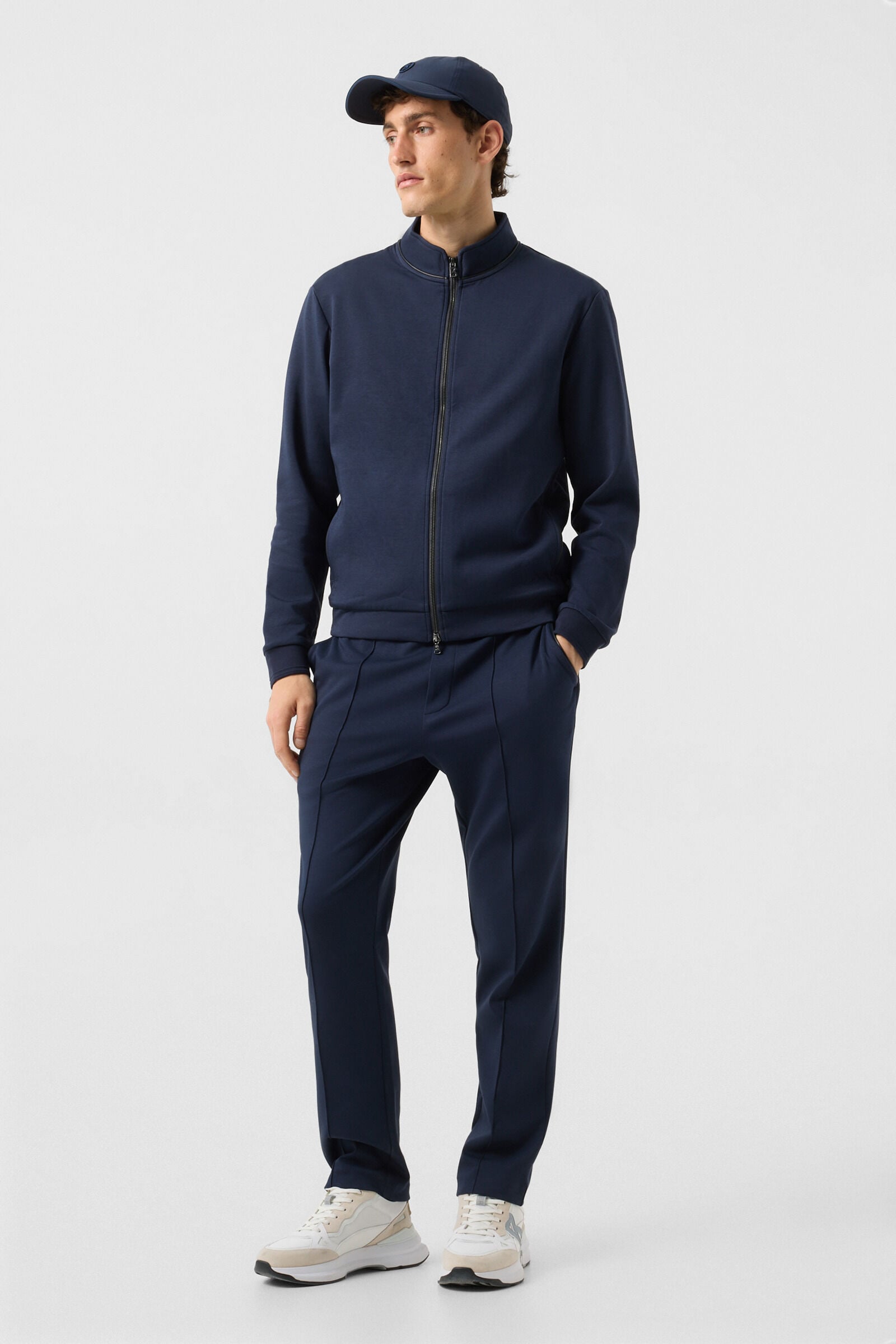 Spencer jersey jacket Navy blue