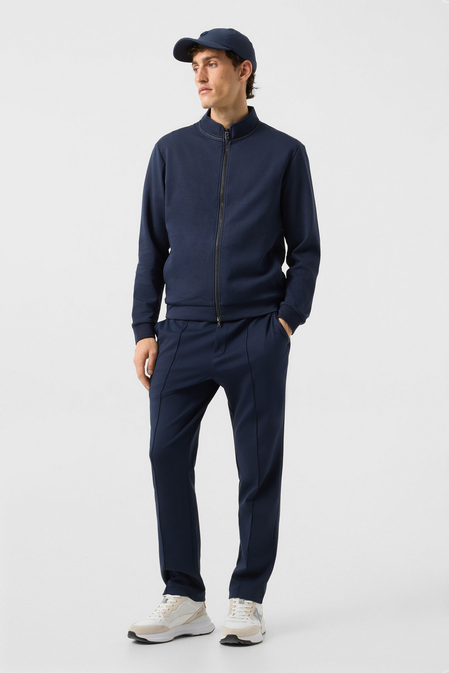 Spencer jersey jacket Navy blue