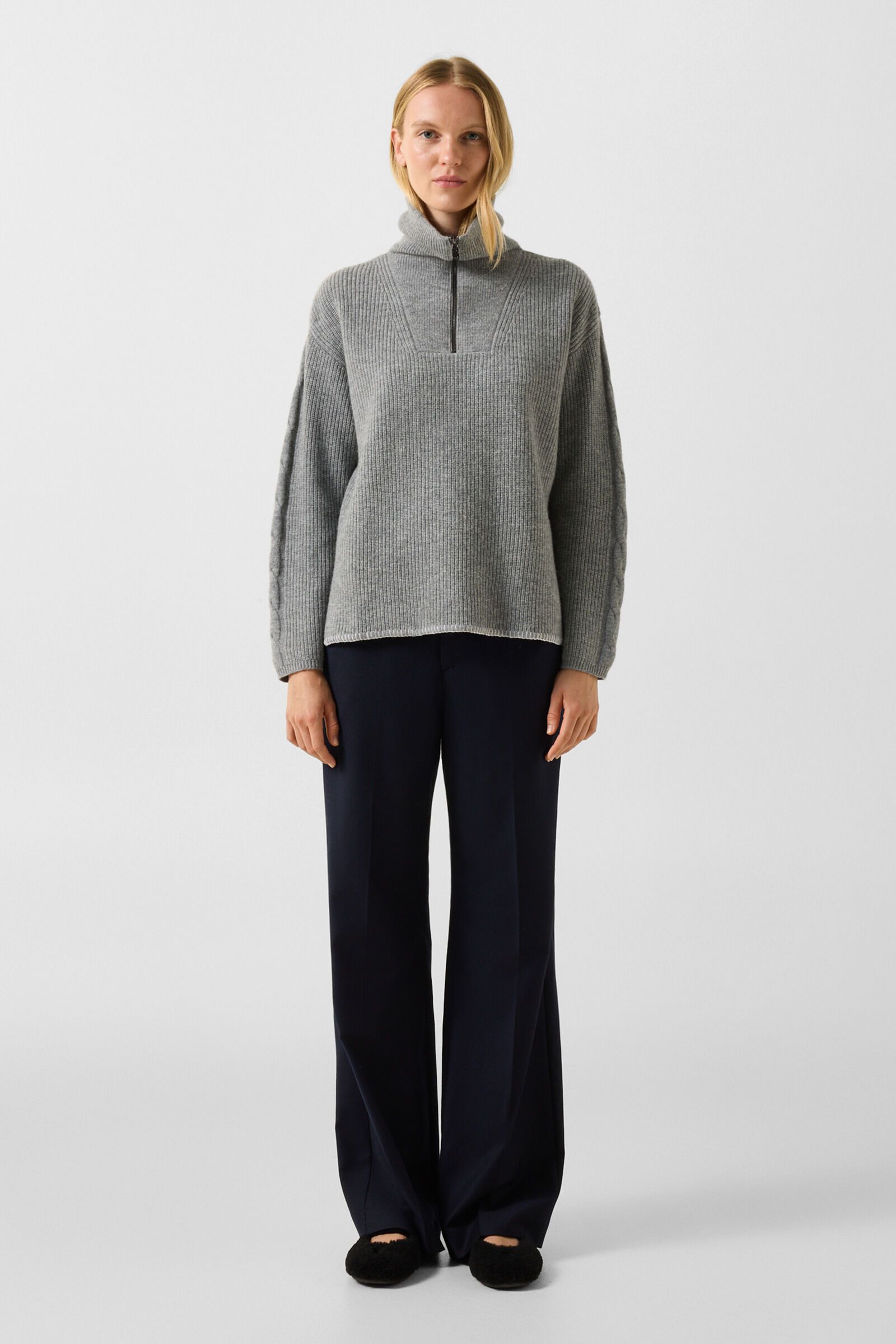 Larissa Virgin Wool Sweater Gray