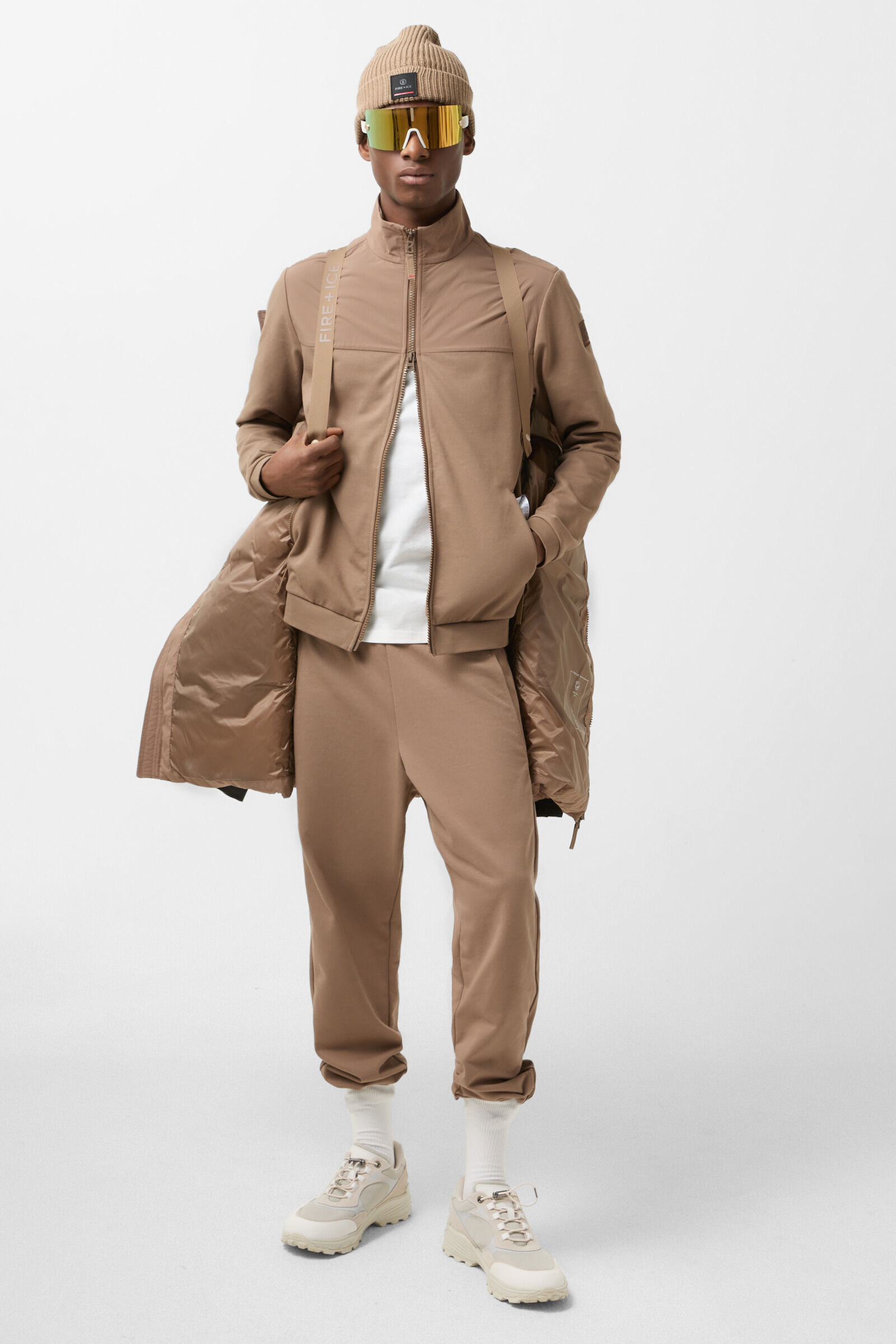 Dolan hybrid jersey jacket Caramel