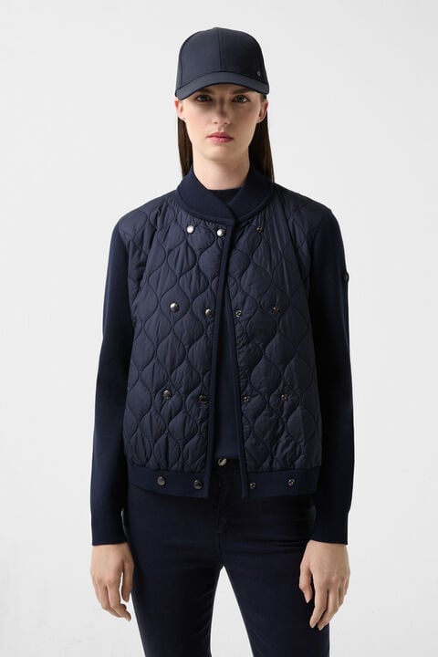 Becca hybrid knit jacket Navy blue Becca hybrid knit jacket Navy blue