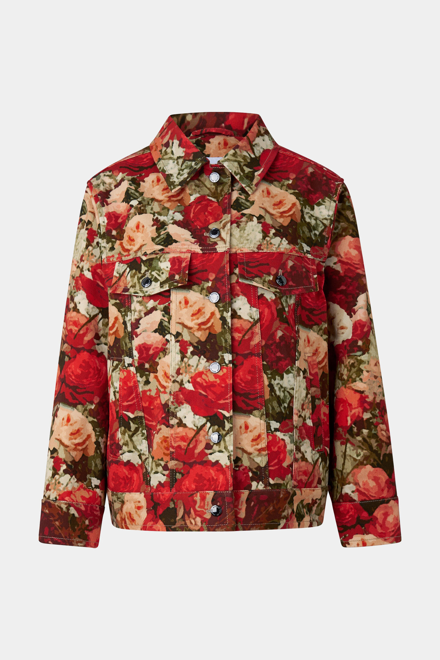 Jaclyn denim jacket Red/Green