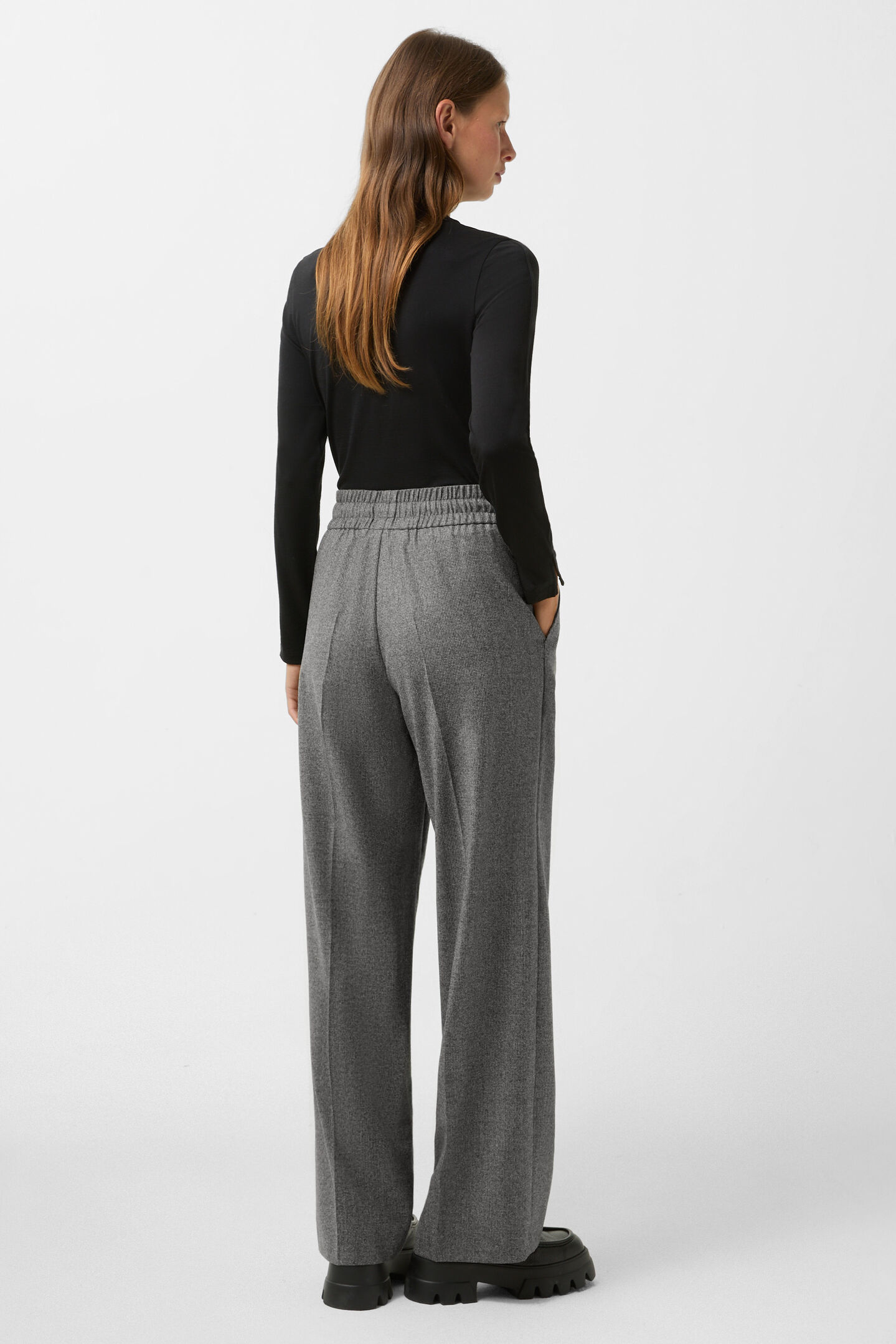 Geplooide broek Ella Antraciet