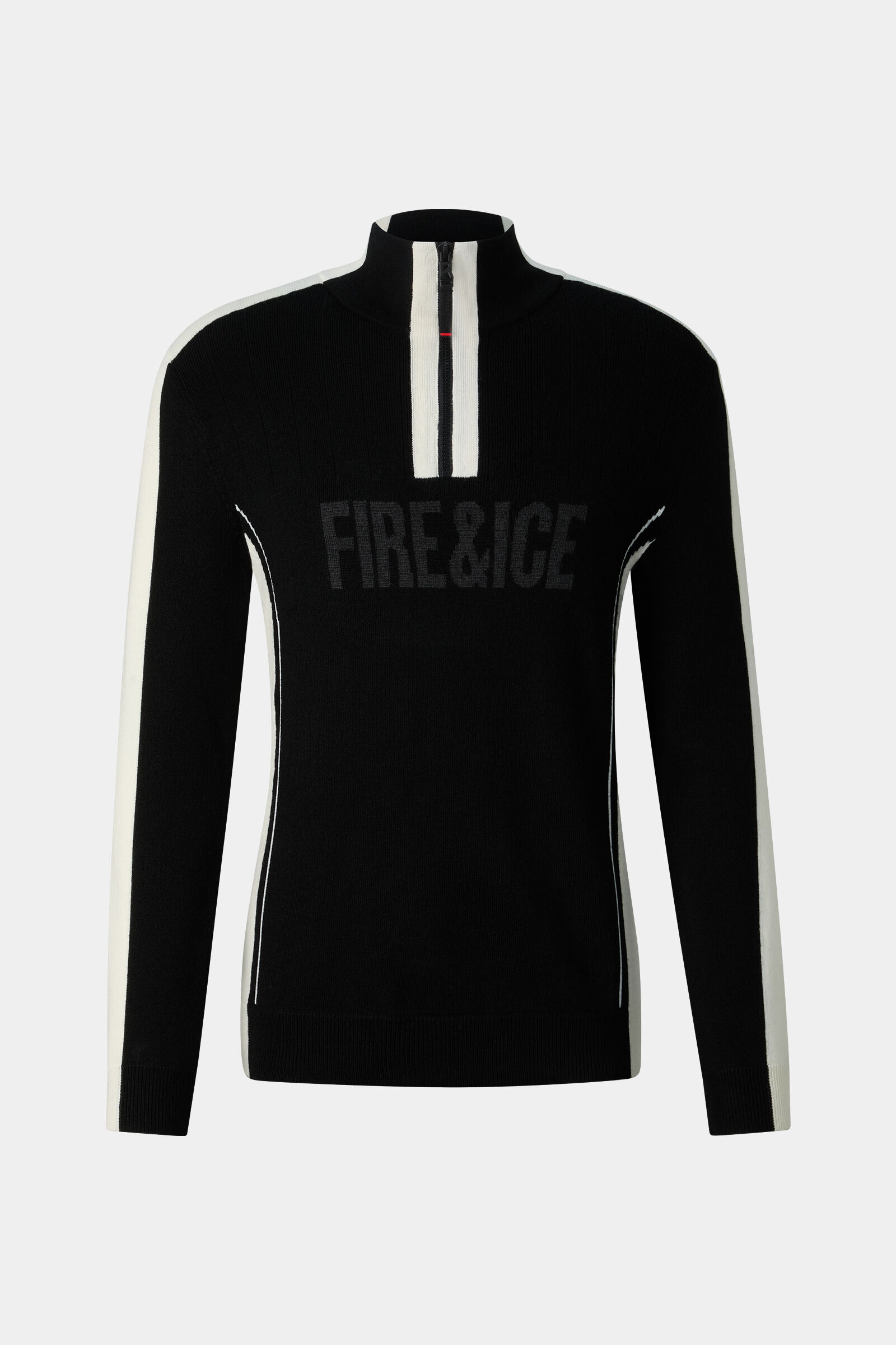 Laurens knitted turtleneck jumper Black/Off-White