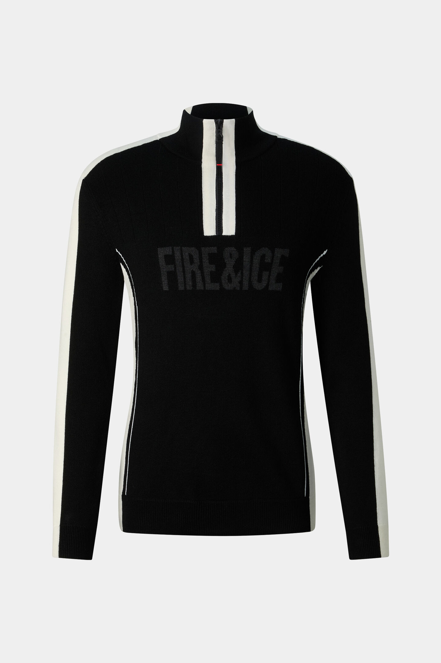 Laurens knitted turtleneck jumper Black/Off-White