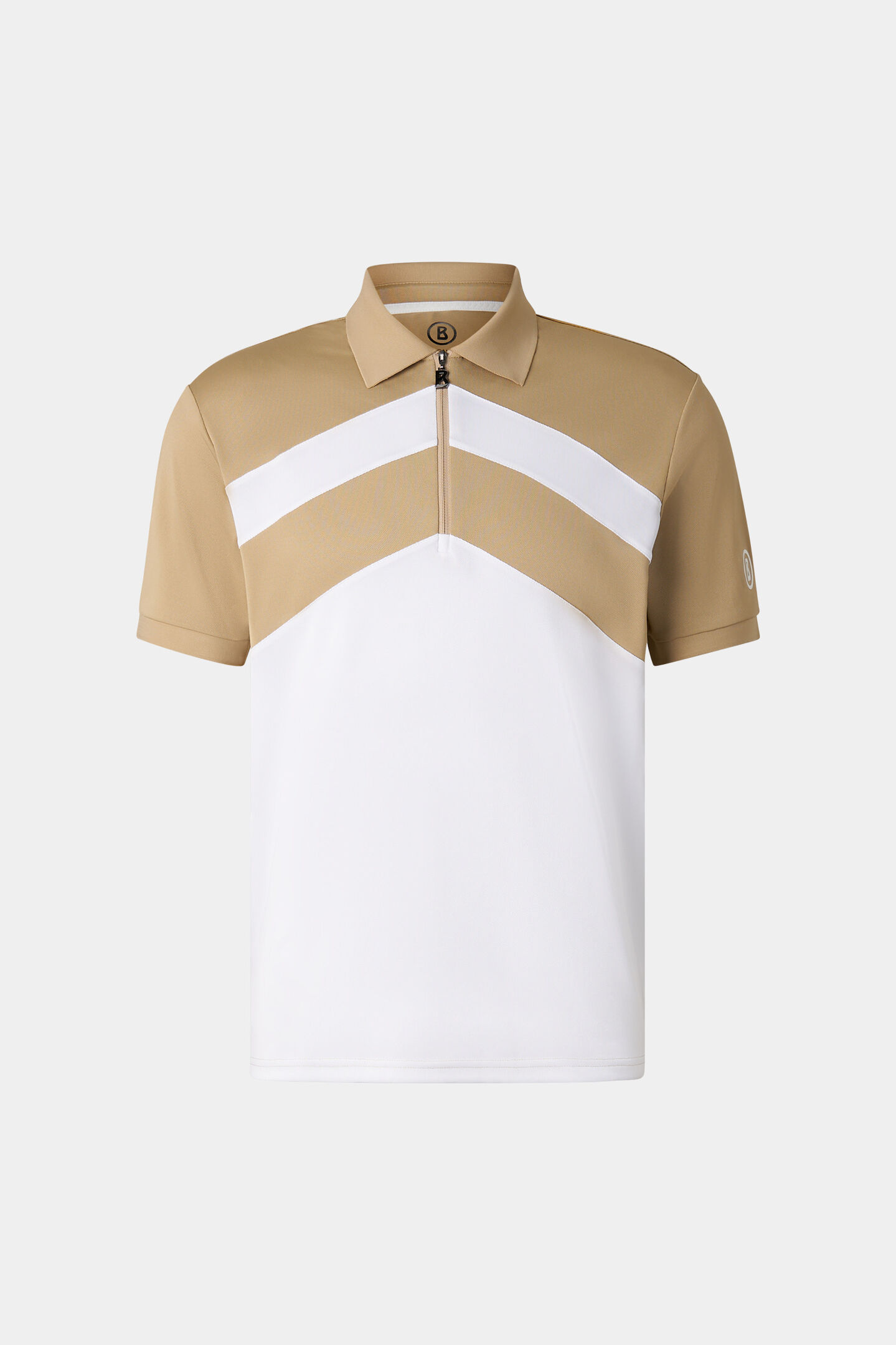 Cuno functional short-sleeved top Beige/white