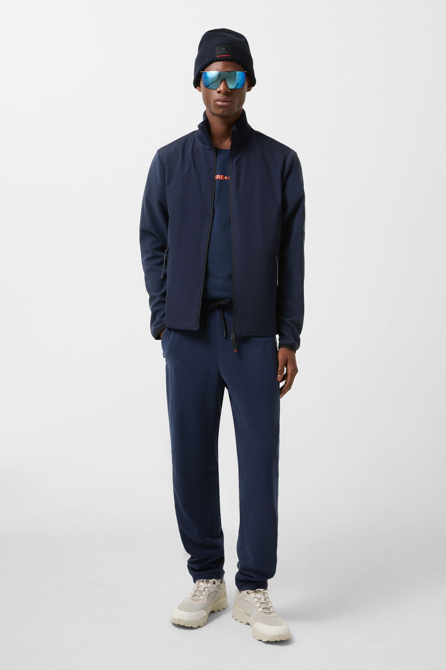 Broder fleece pants Dark blue