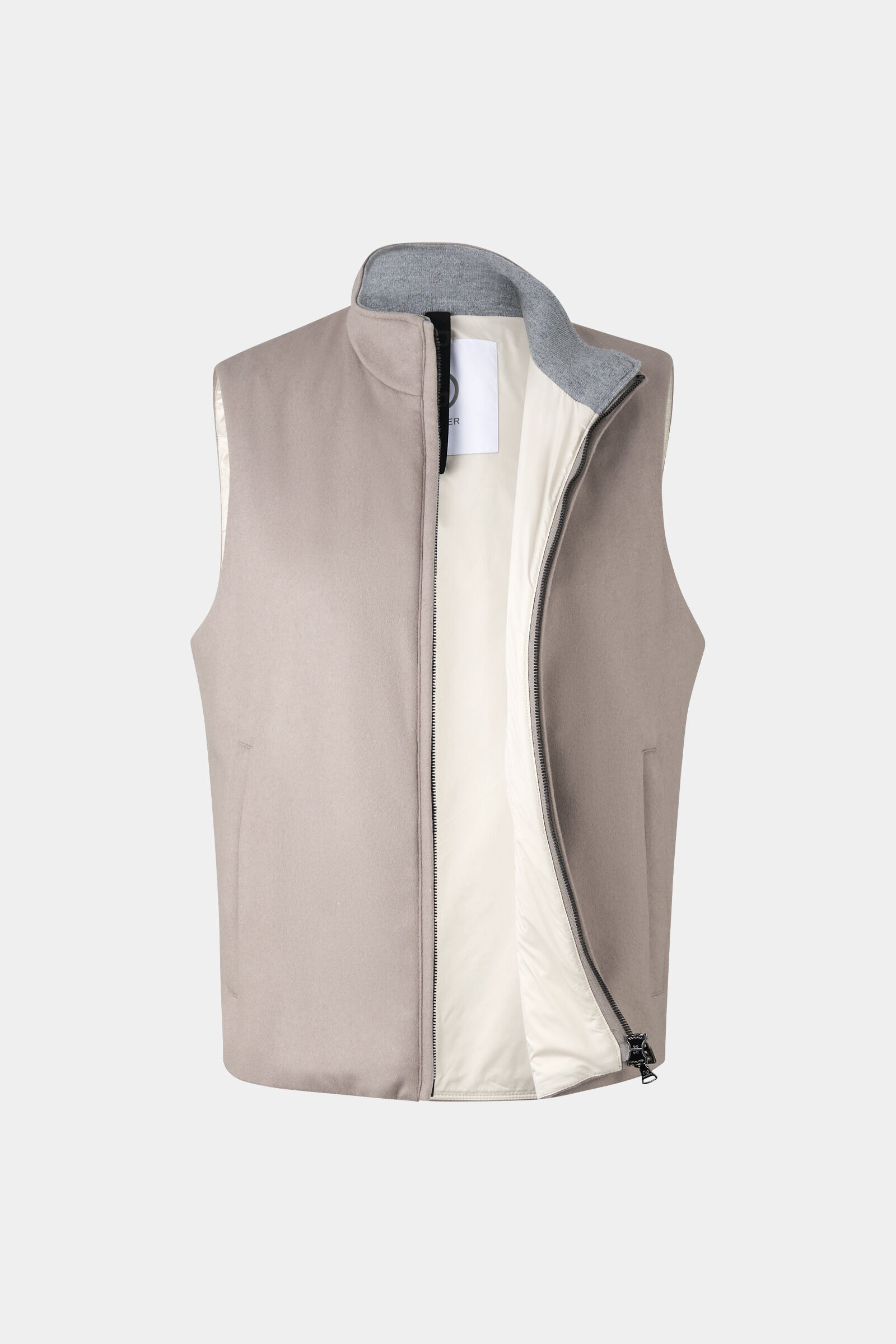 Cashmere waistcoat Nero Greige